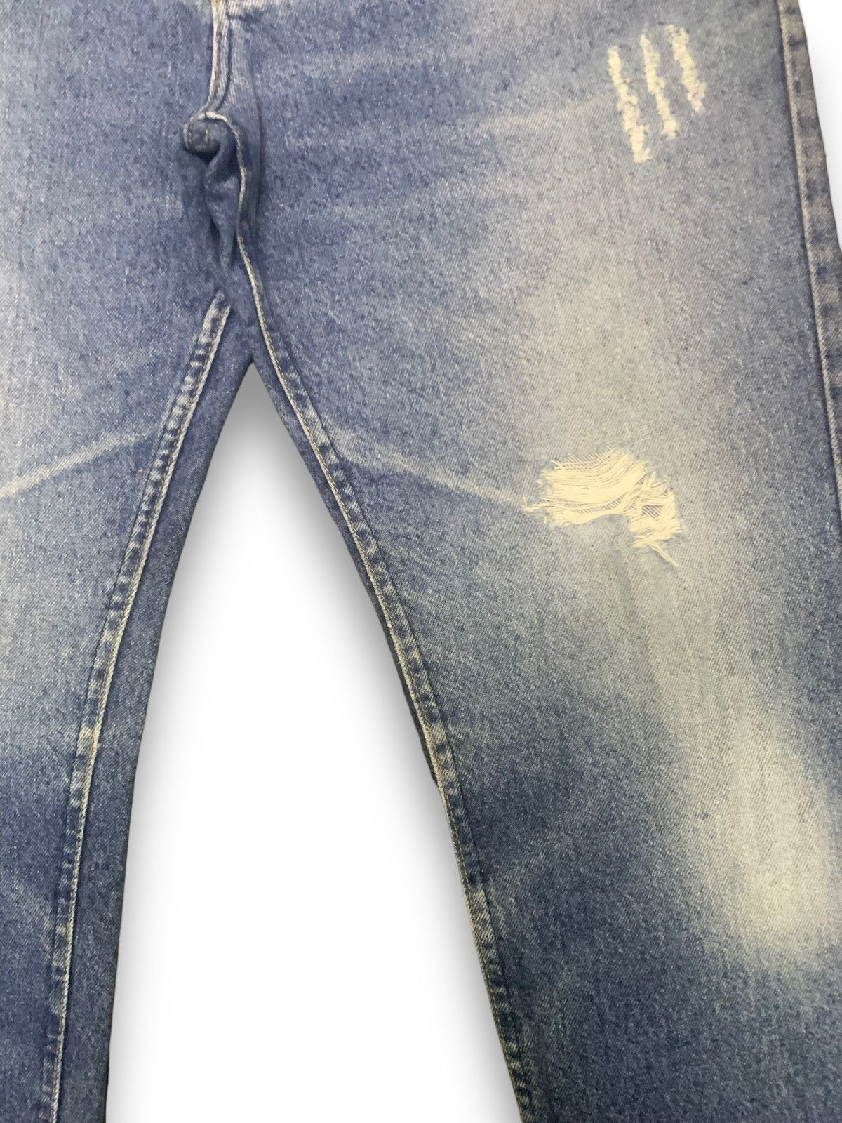 Lee Vintage 80s Lee Faded Classic Fit Clawmark Distressed Jeans Size US 32 / EU 48 - 8 Thumbnail