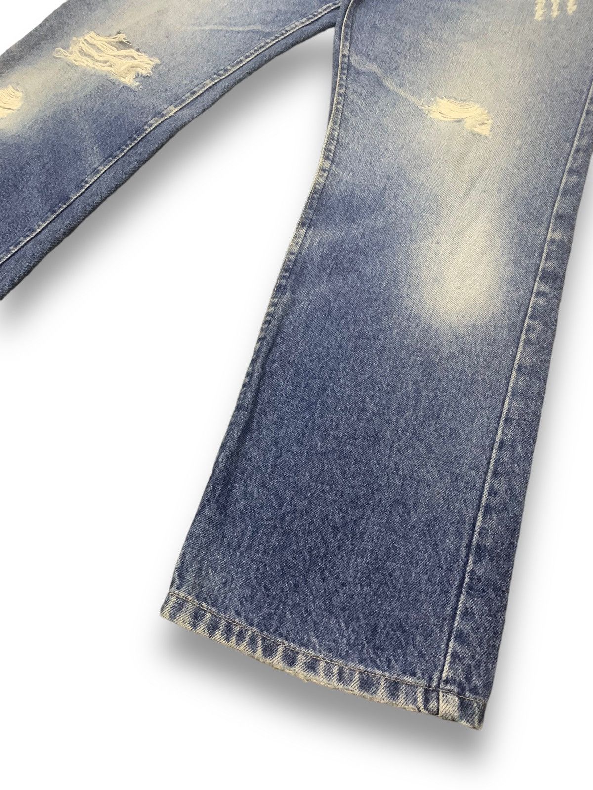 Lee Vintage 80s Lee Faded Classic Fit Clawmark Distressed Jeans Size US 32 / EU 48 - 10 Thumbnail