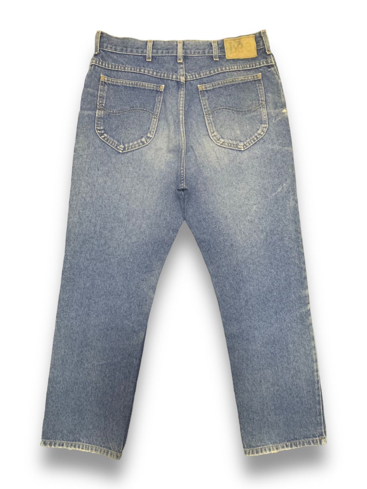 Lee Vintage 80s Lee Faded Classic Fit Clawmark Distressed Jeans Size US 32 / EU 48 - 2 Thumbnail
