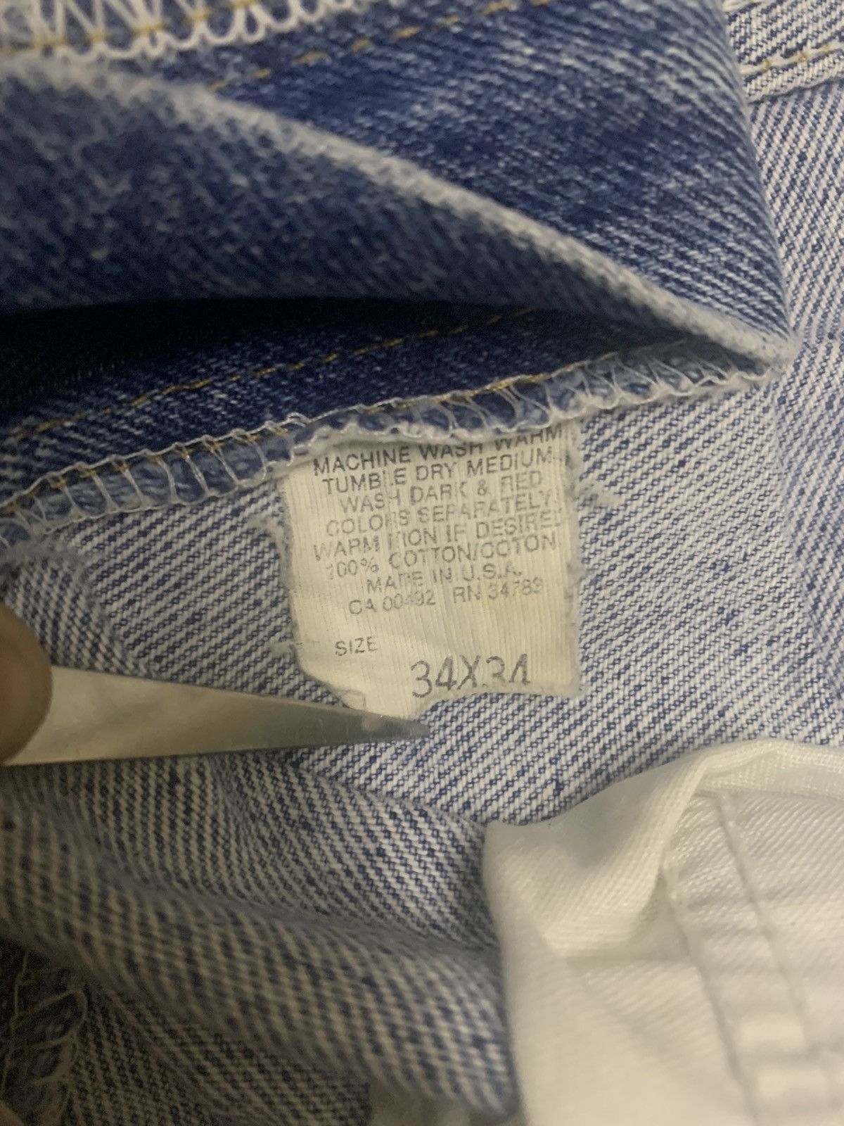 Lee Vintage 80s Lee Faded Classic Fit Clawmark Distressed Jeans Size US 32 / EU 48 - 15 Thumbnail