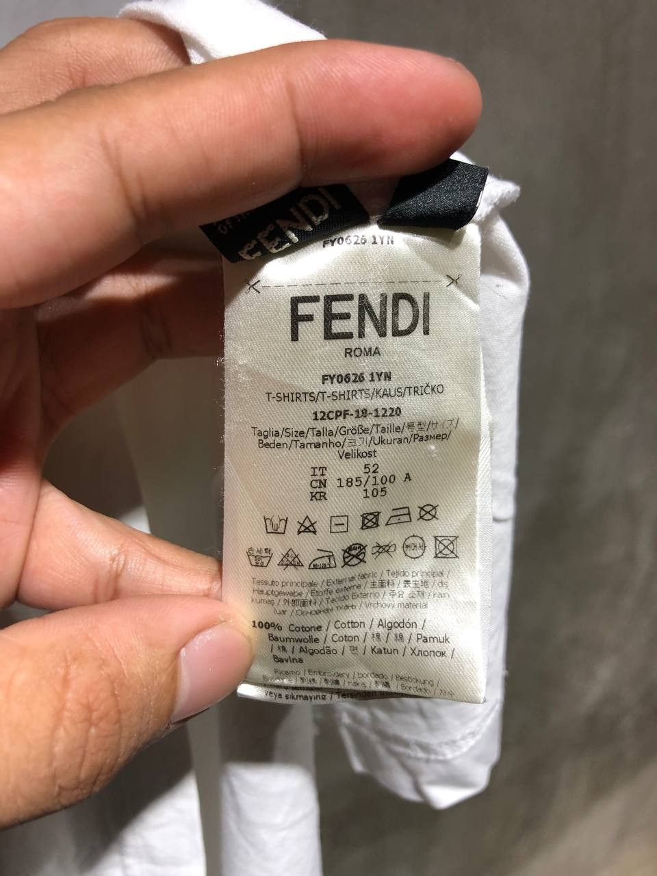 Fendi Fendi Karl Lagerfeld Studded Tee Size US M / EU 48-50 / 2 - 11 Thumbnail