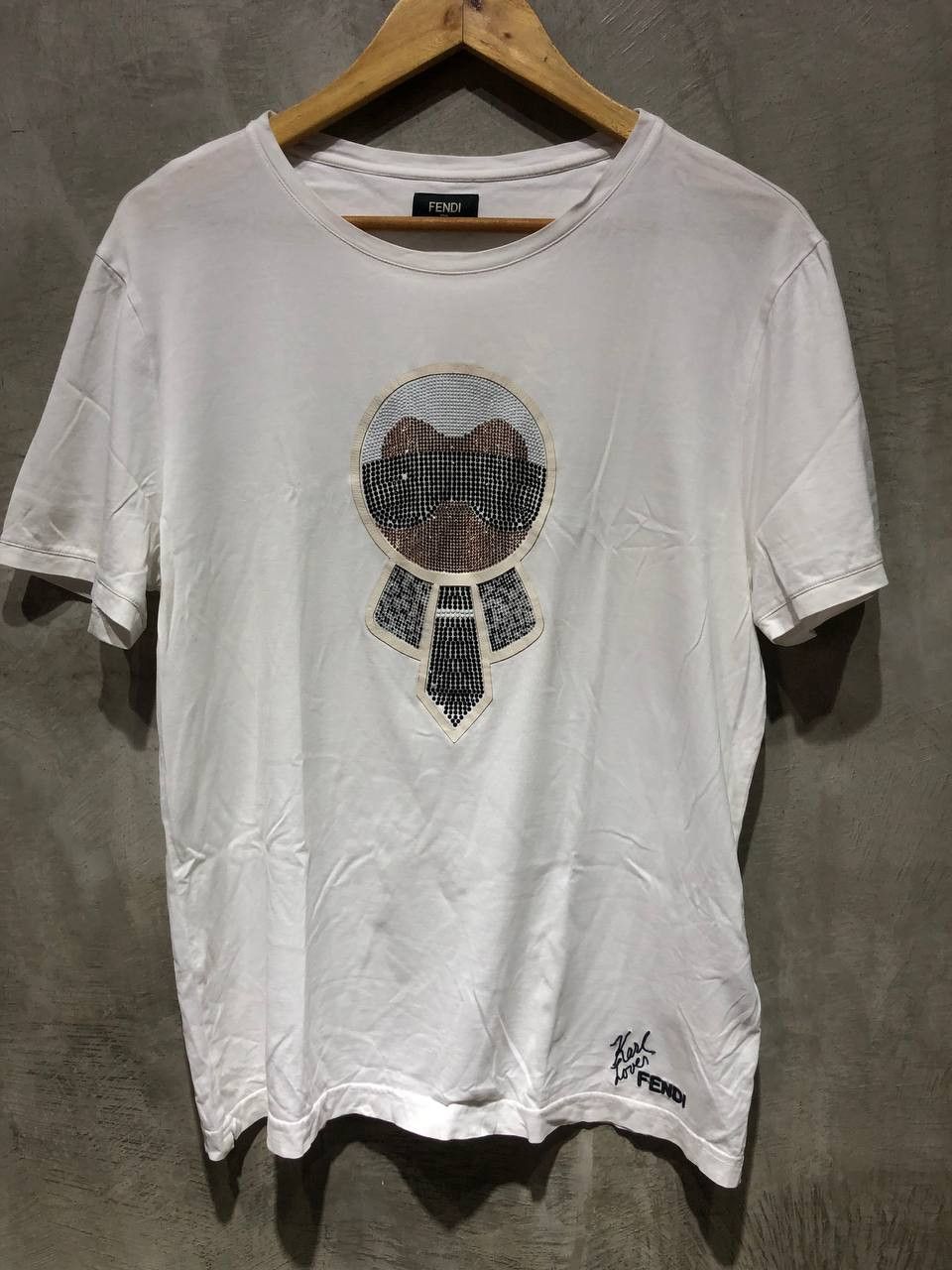 Fendi Fendi Karl Lagerfeld Studded Tee Size US M / EU 48-50 / 2 - 1 Thumbnail