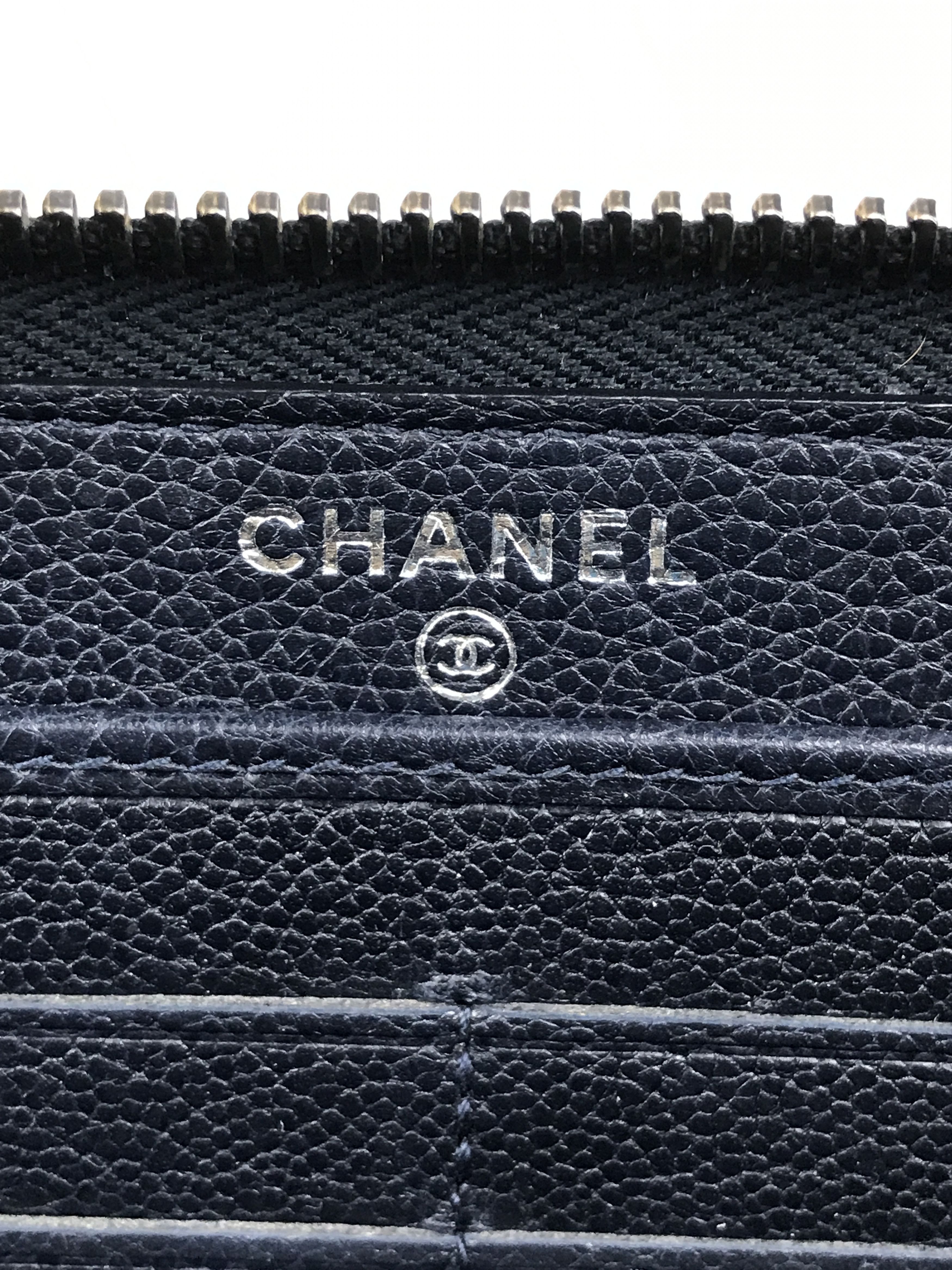Chanel × Vintage Chanel Black Caviar Zip Around Long Wallet Size ONE SIZE - 11 Thumbnail