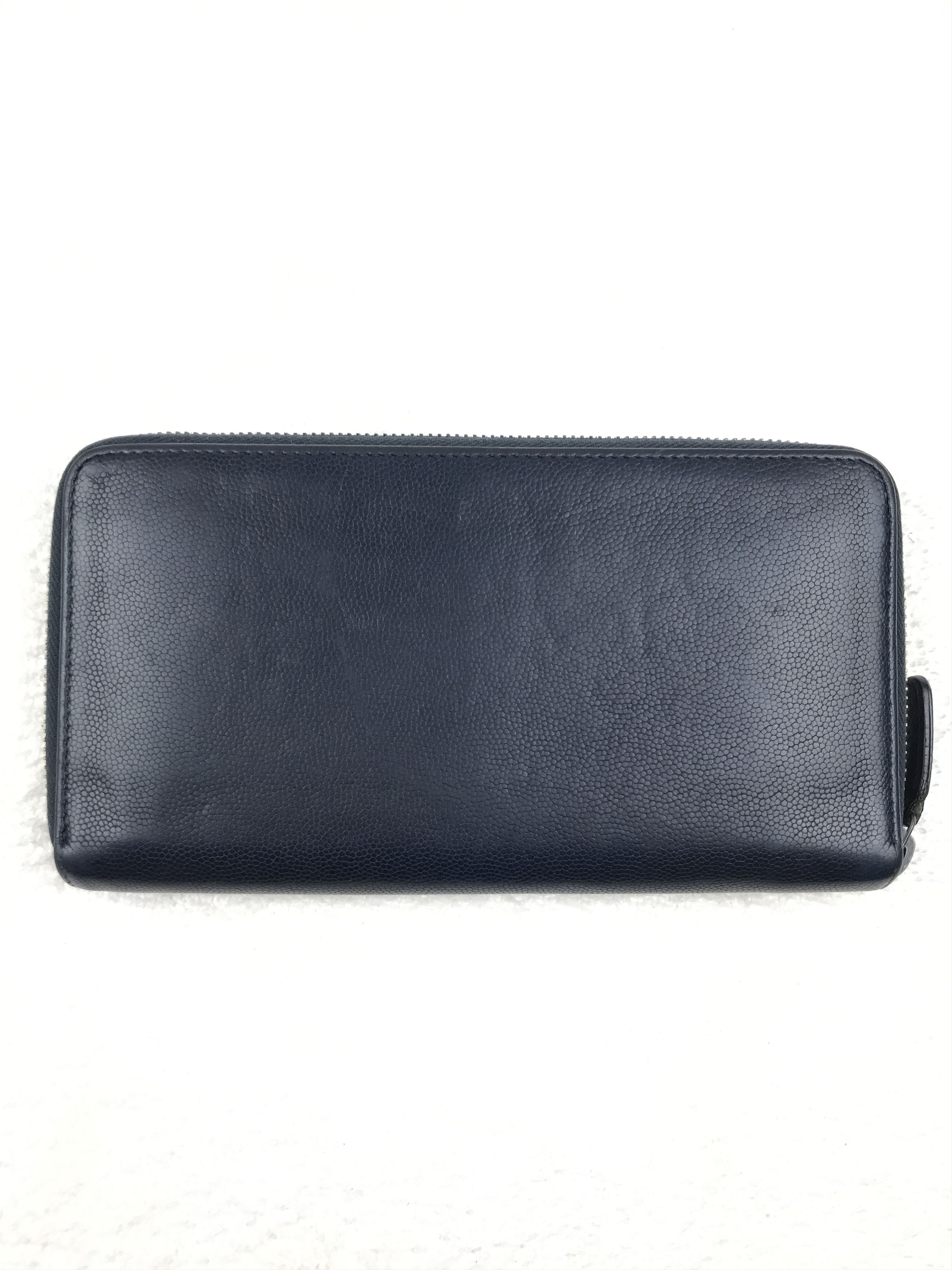 Chanel × Vintage Chanel Black Caviar Zip Around Long Wallet Size ONE SIZE - 2 Thumbnail