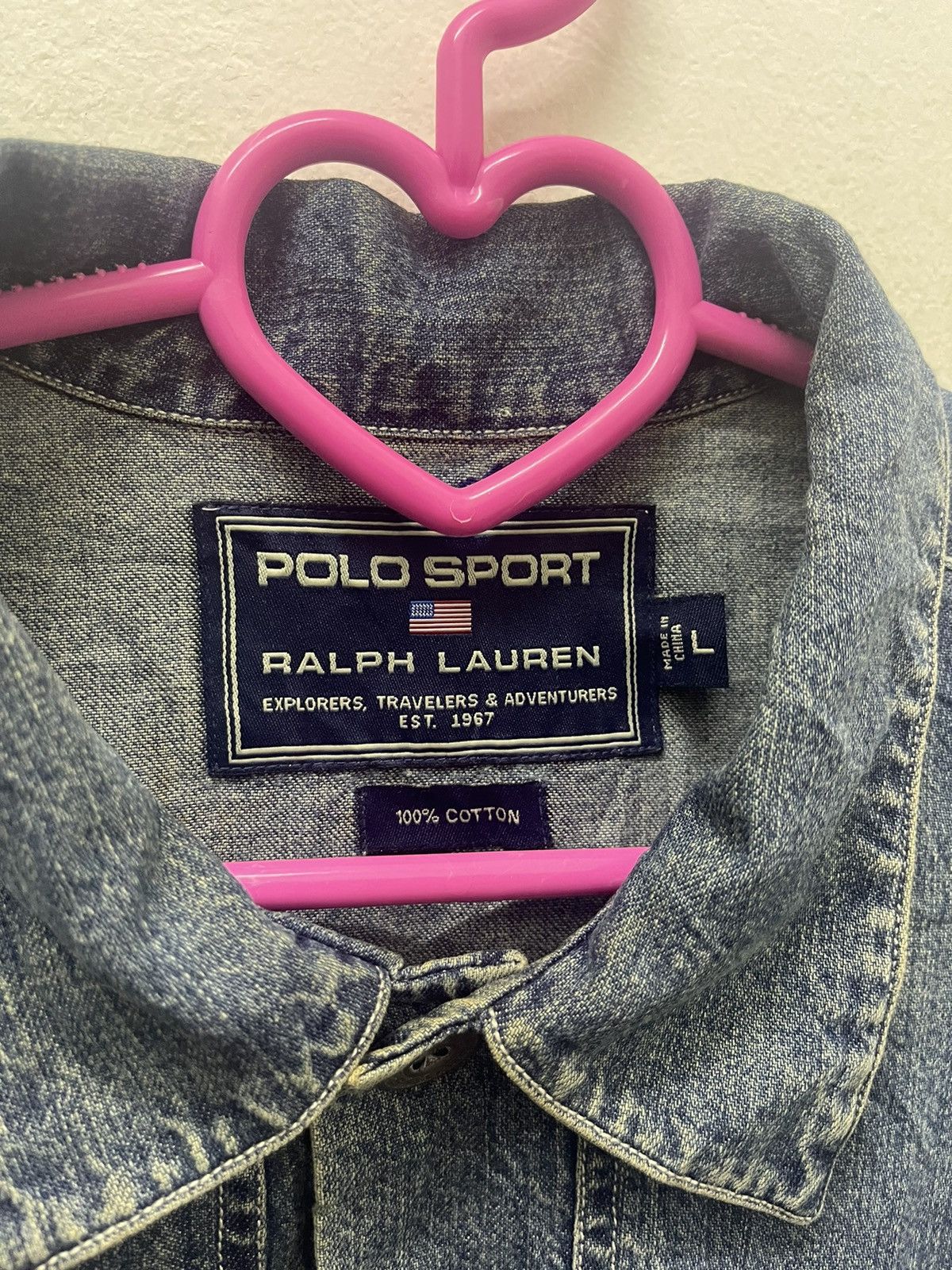 Polo Ralph Lauren Rare Vintage POLO SPORT RALPH LAUREN Denim Copper Button Up Size US L / EU 52-54 / 3 - 4 Thumbnail