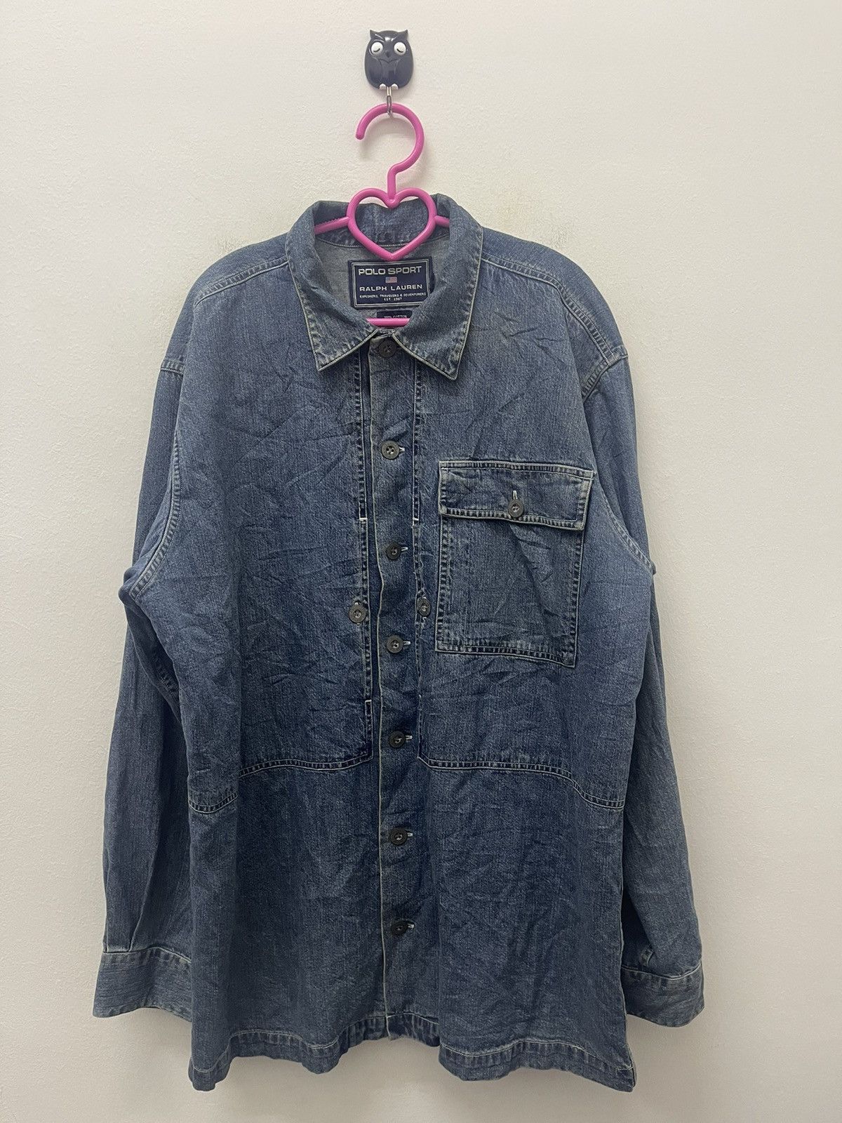 Polo Ralph Lauren Rare Vintage POLO SPORT RALPH LAUREN Denim Copper Button Up Size US L / EU 52-54 / 3 - 1 Thumbnail