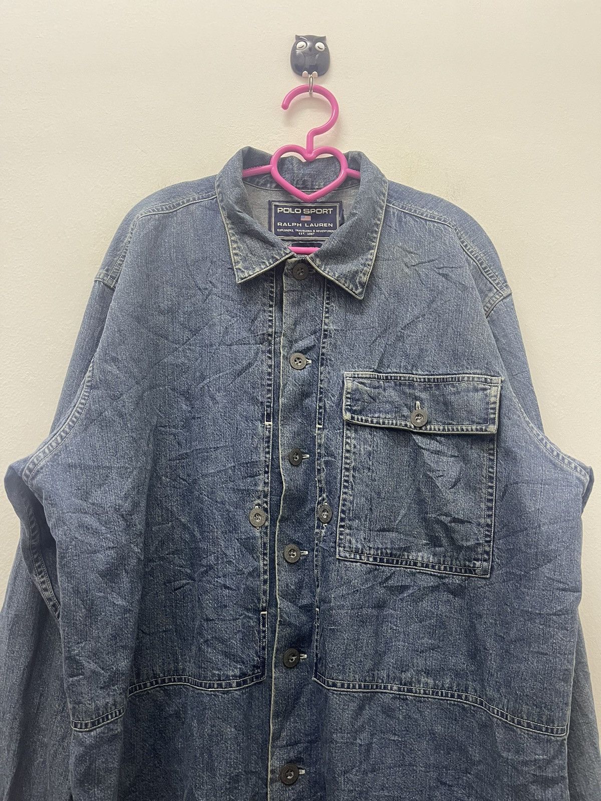 Polo Ralph Lauren Rare Vintage POLO SPORT RALPH LAUREN Denim Copper Button Up Size US L / EU 52-54 / 3 - 3 Thumbnail