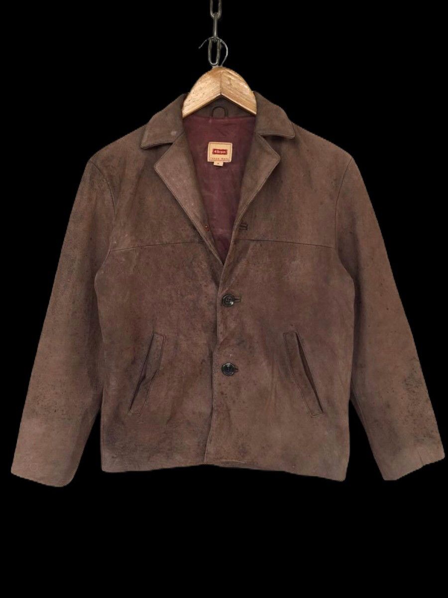 45rpm 💥Vintage 45rpm Leather Brown Jacket Button Size M / US 6-8 / IT 42-44 - 1 Thumbnail