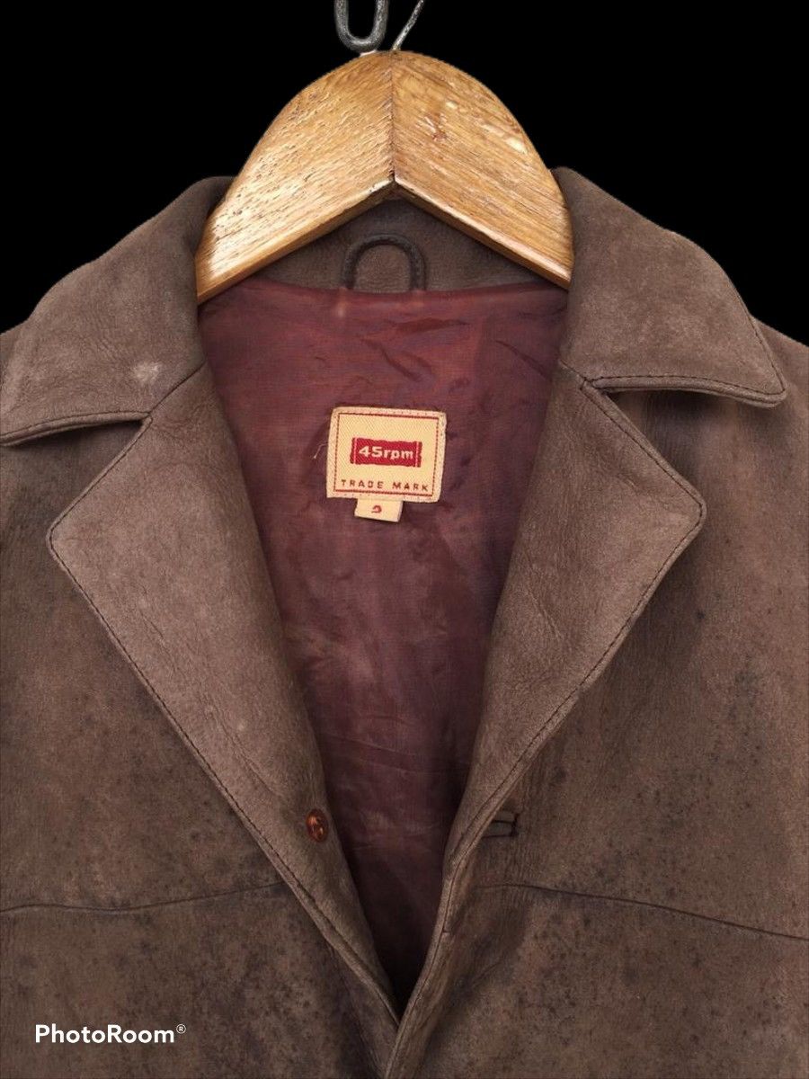 45rpm 💥Vintage 45rpm Leather Brown Jacket Button Size M / US 6-8 / IT 42-44 - 5 Thumbnail