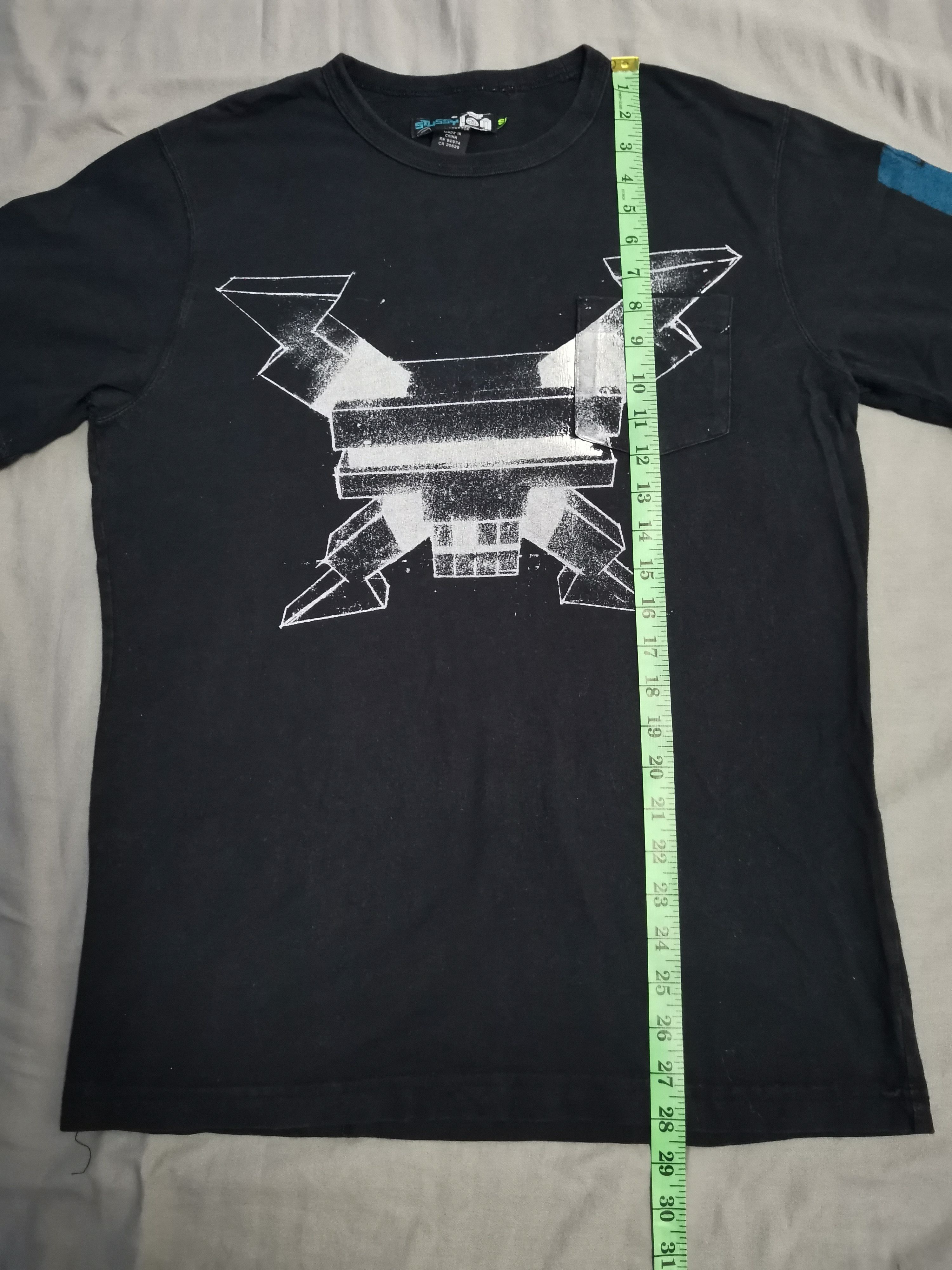 Stussy Rare Stussy Single Pocket Tee Big Logo Spell Out Streetwear Size US M / EU 48-50 / 2 - 7 Thumbnail