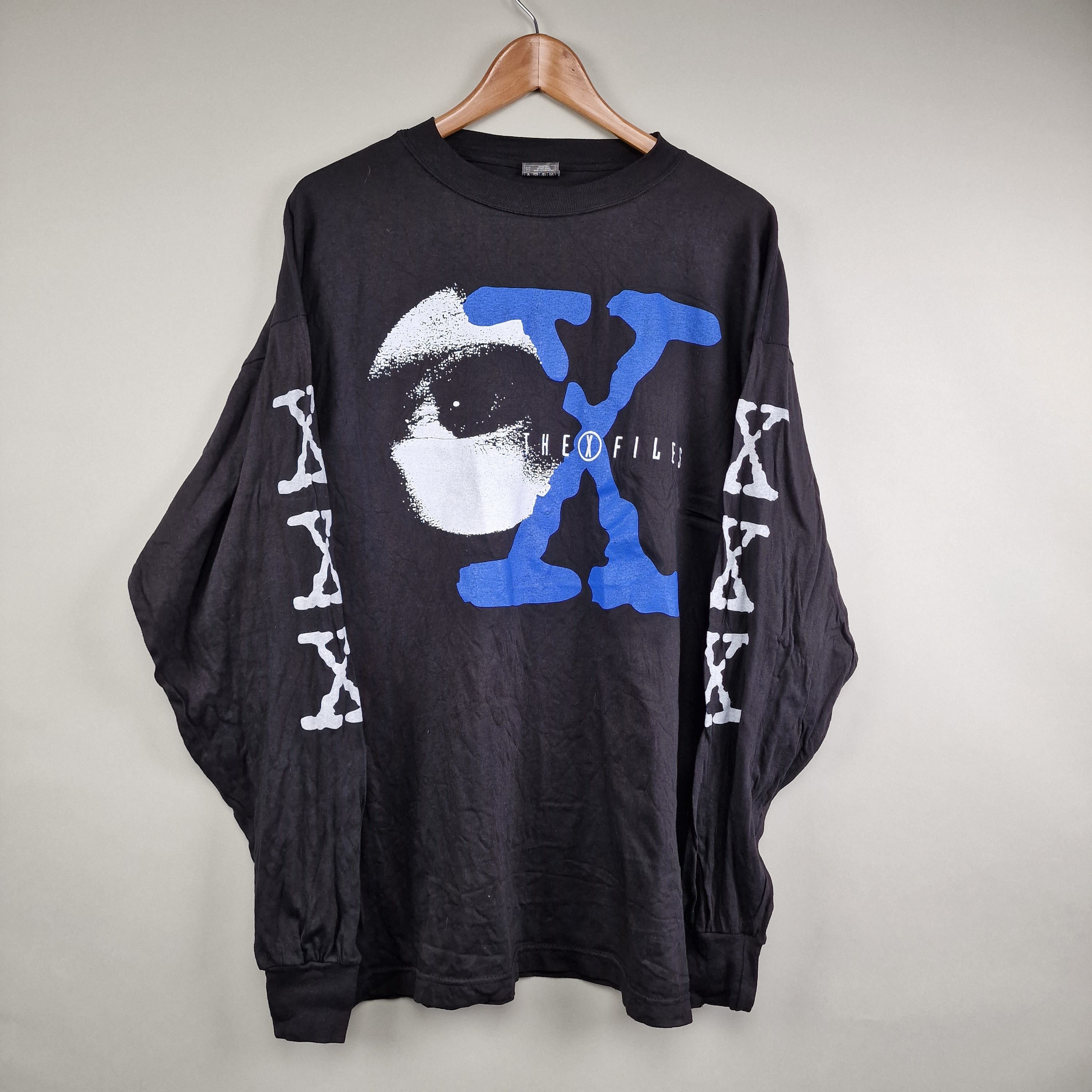 image of Anima x Movie 90's The X Files Longsleeve in Black, Men's (Size XL)