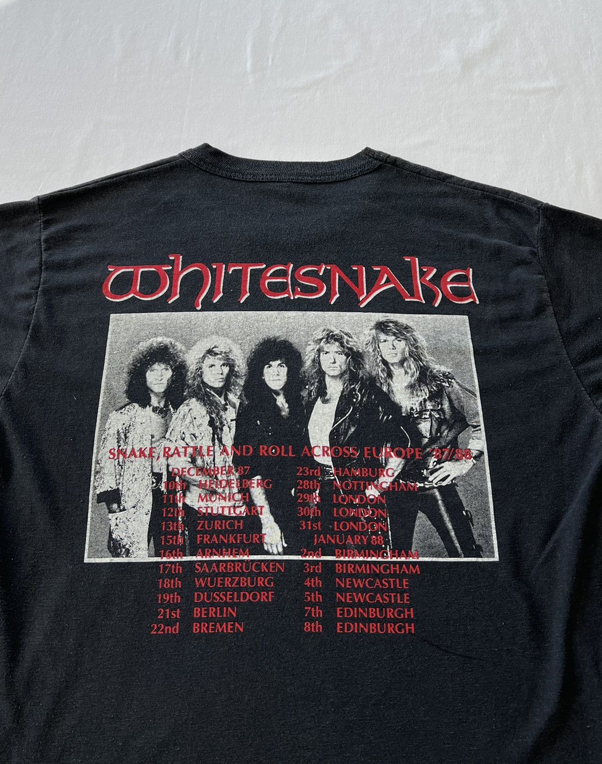 Band Tees Vintage 1987 Whitesnake David Coverdale Black Tee Size US M / EU 48-50 / 2 - 12 Thumbnail