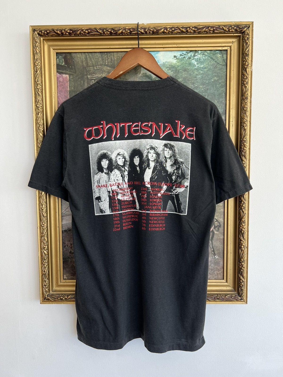 Band Tees Vintage 1987 Whitesnake David Coverdale Black Tee Size US M / EU 48-50 / 2 - 2 Thumbnail