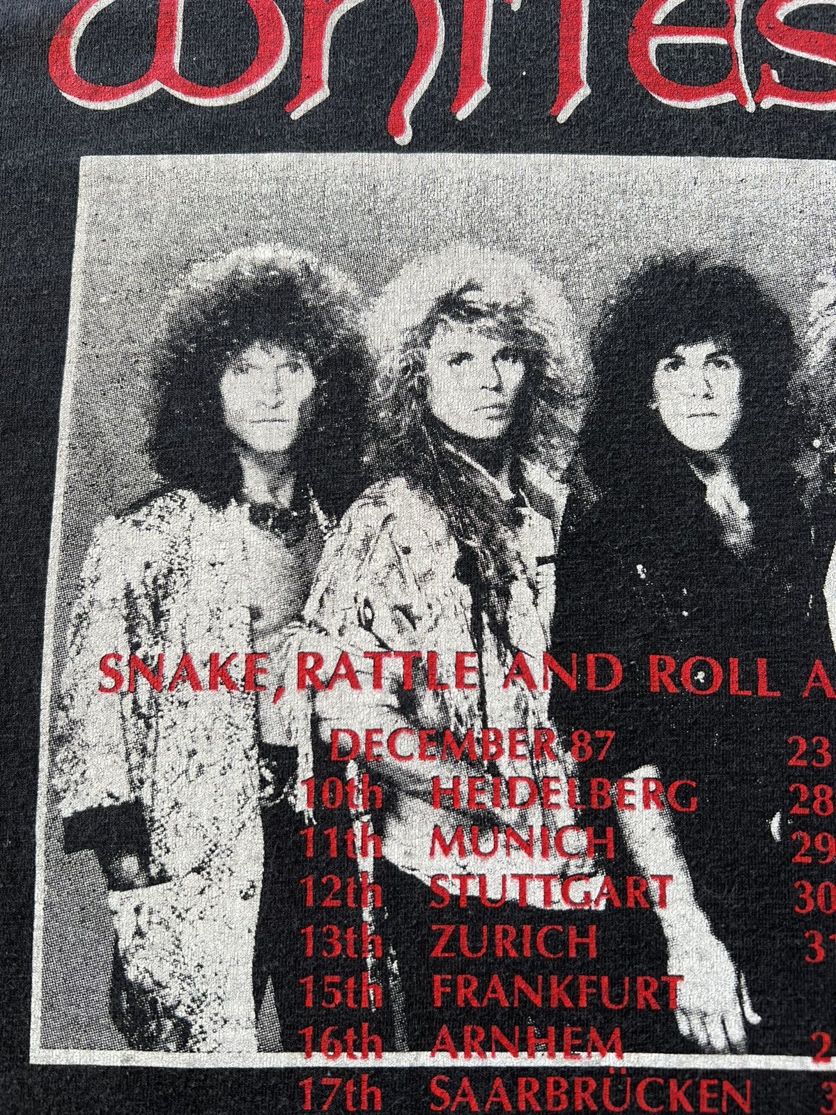 Band Tees Vintage 1987 Whitesnake David Coverdale Black Tee Size US M / EU 48-50 / 2 - 13 Thumbnail
