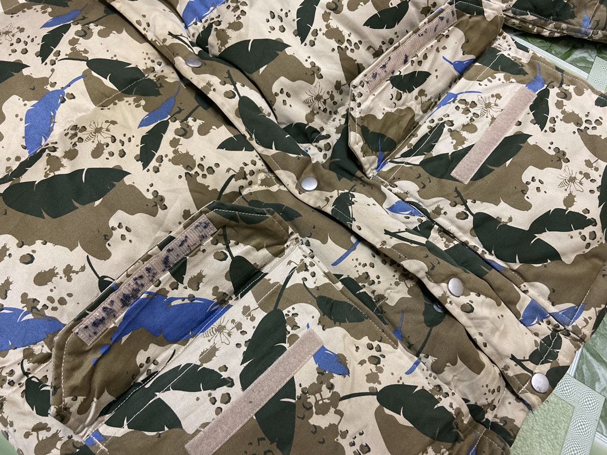 Designer × Japanese Brand Japanese Flower Motive Print Overall Puffer Military Jacket Size US XL / EU 56 / 4 - 10 Thumbnail