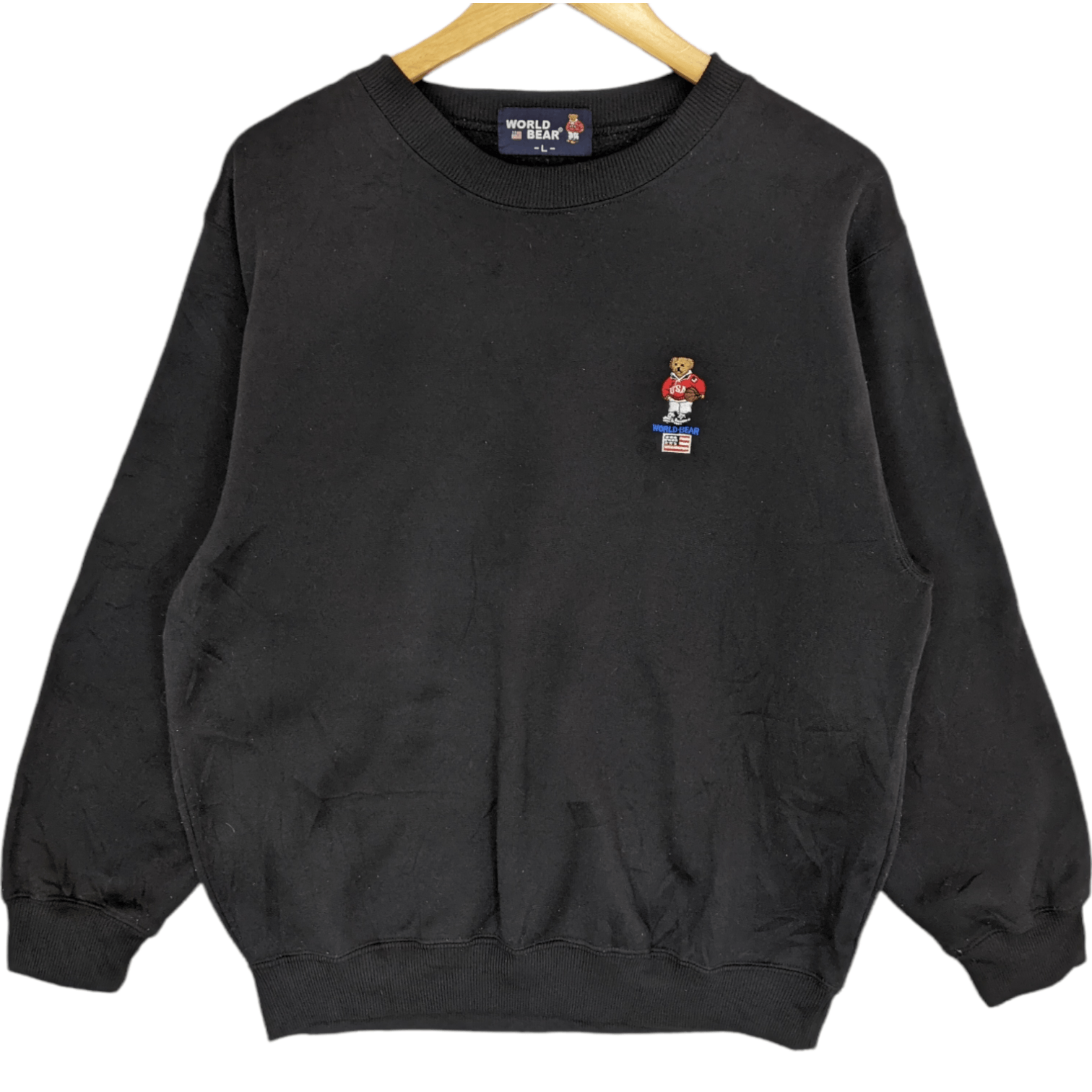 Japanese Brand WORLD BEAR Polo Jumper Sweatshirt Size US M / EU 48-50 / 2 - 3 Thumbnail