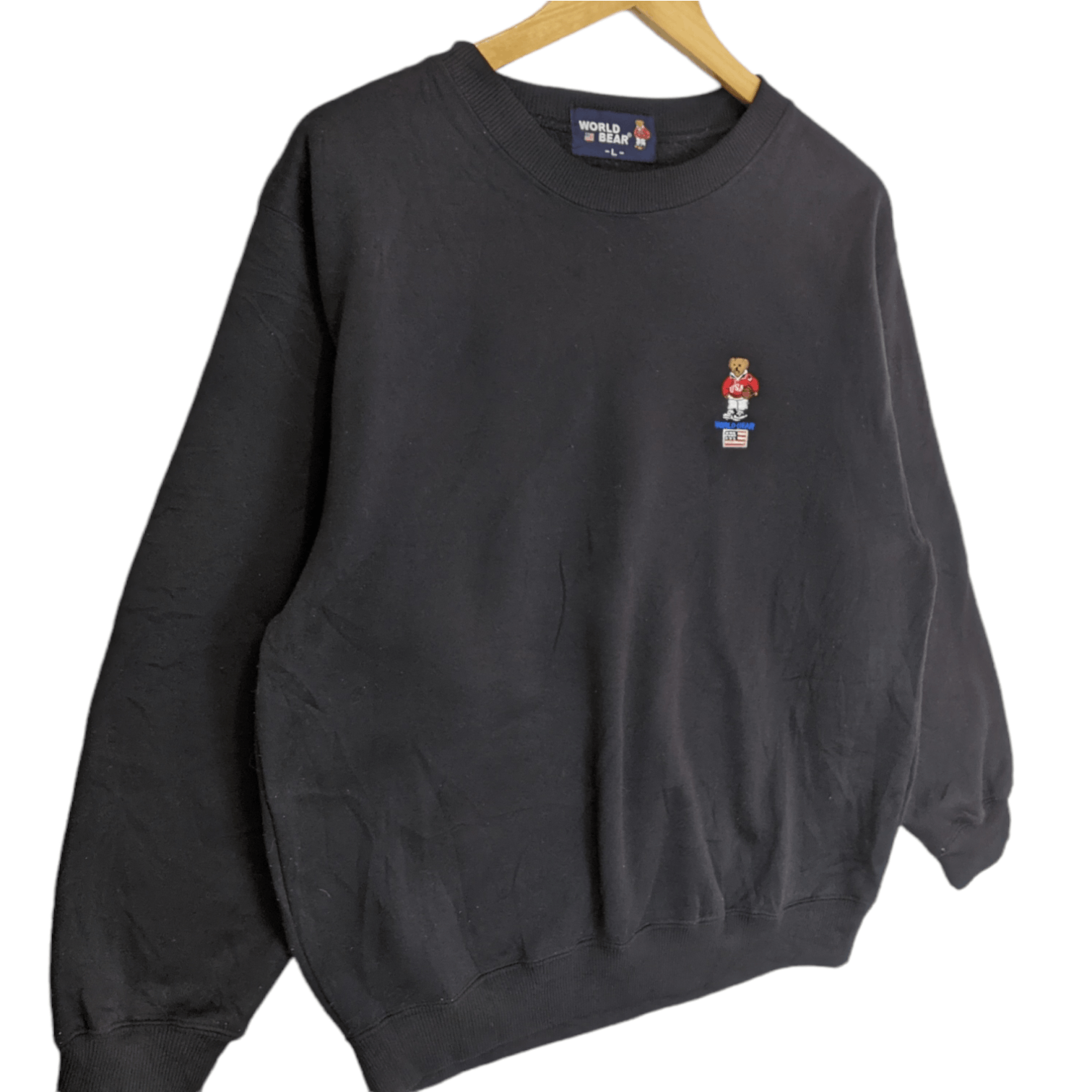 Japanese Brand WORLD BEAR Polo Jumper Sweatshirt Size US M / EU 48-50 / 2 - 2 Thumbnail