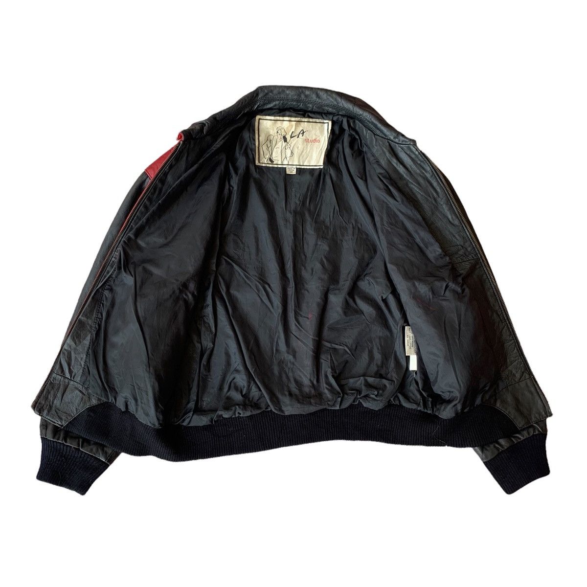 Japanese Brand Vintage L.A Studio Leather Bomber Jacket Size US S / EU 44-46 / 1 - 7 Thumbnail