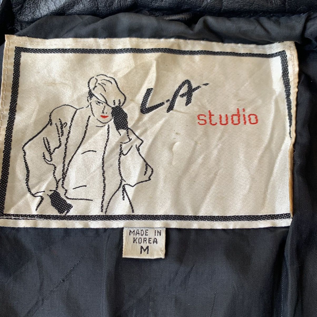 Japanese Brand Vintage L.A Studio Leather Bomber Jacket Size US S / EU 44-46 / 1 - 12 Thumbnail