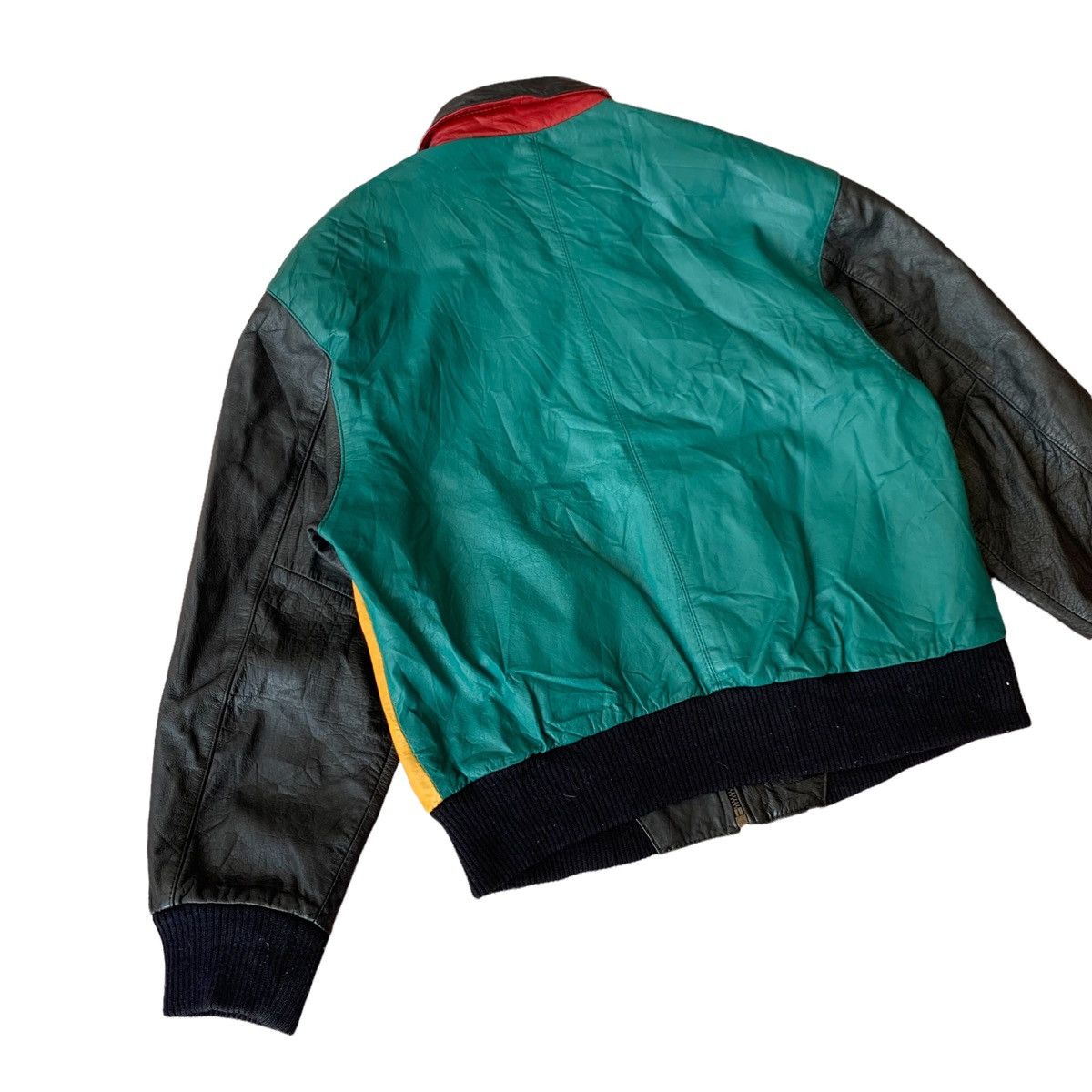 Japanese Brand Vintage L.A Studio Leather Bomber Jacket Size US S / EU 44-46 / 1 - 8 Thumbnail