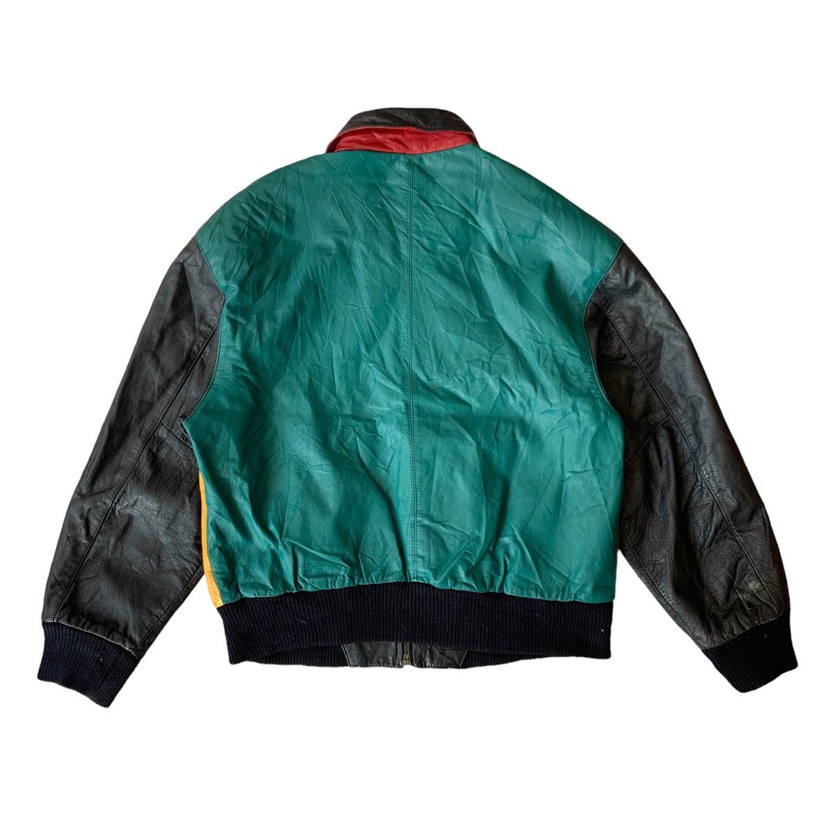Japanese Brand Vintage L.A Studio Leather Bomber Jacket Size US S / EU 44-46 / 1 - 2 Thumbnail