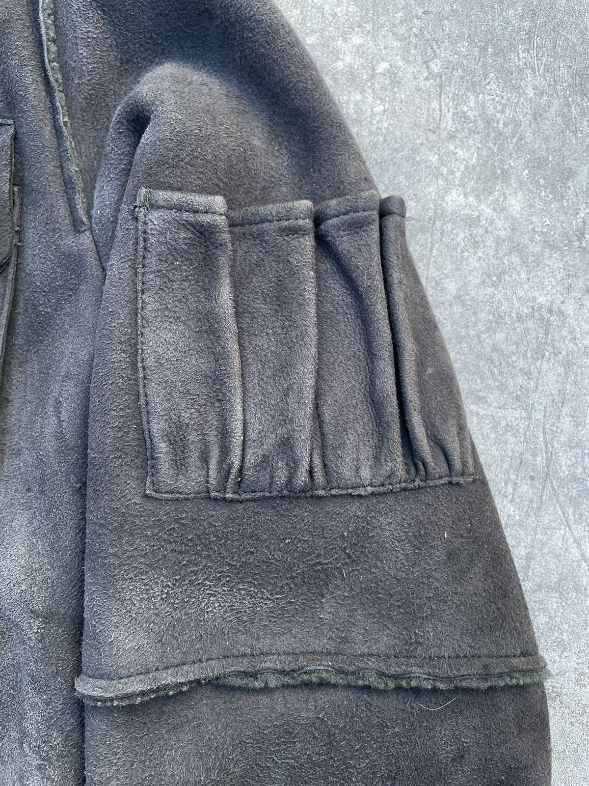 Dolce & Gabbana Sherpa Military Cargo Pocket Leather Jacket Size US M / EU 48-50 / 2 - 6 Thumbnail