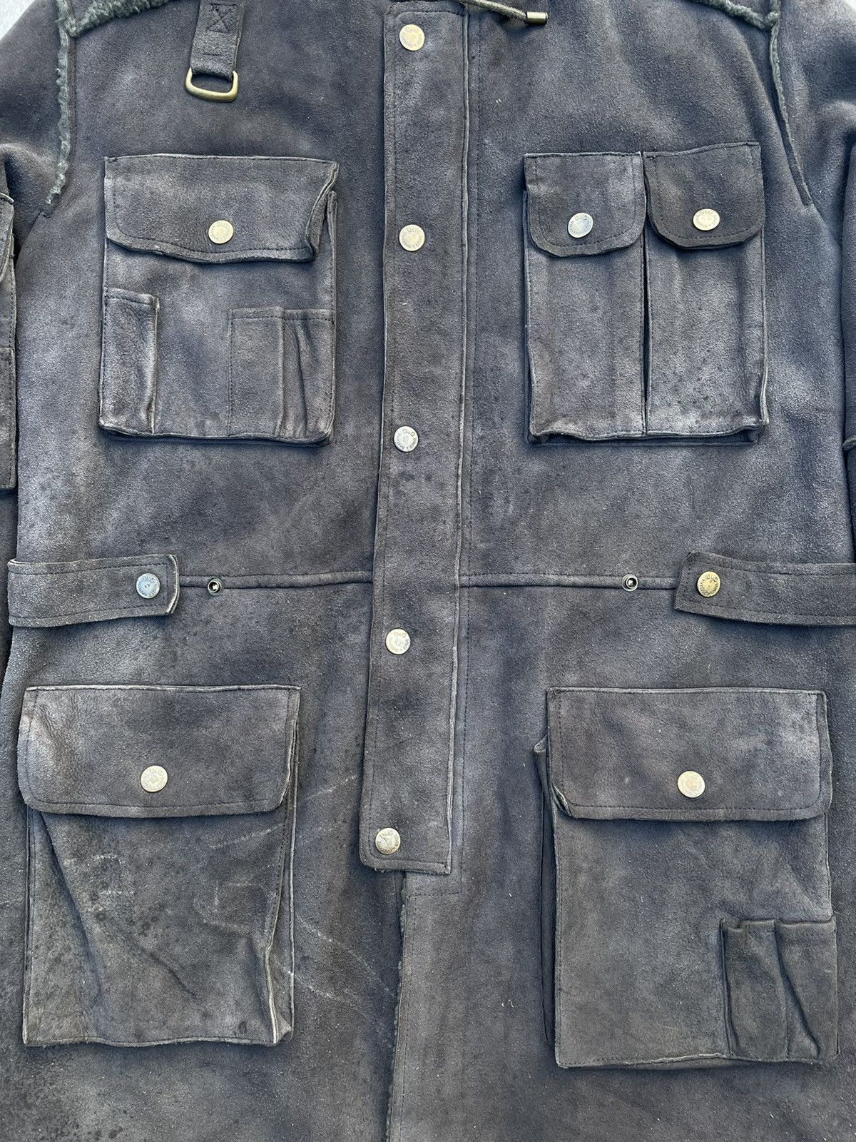 Dolce & Gabbana Sherpa Military Cargo Pocket Leather Jacket Size US M / EU 48-50 / 2 - 3 Thumbnail