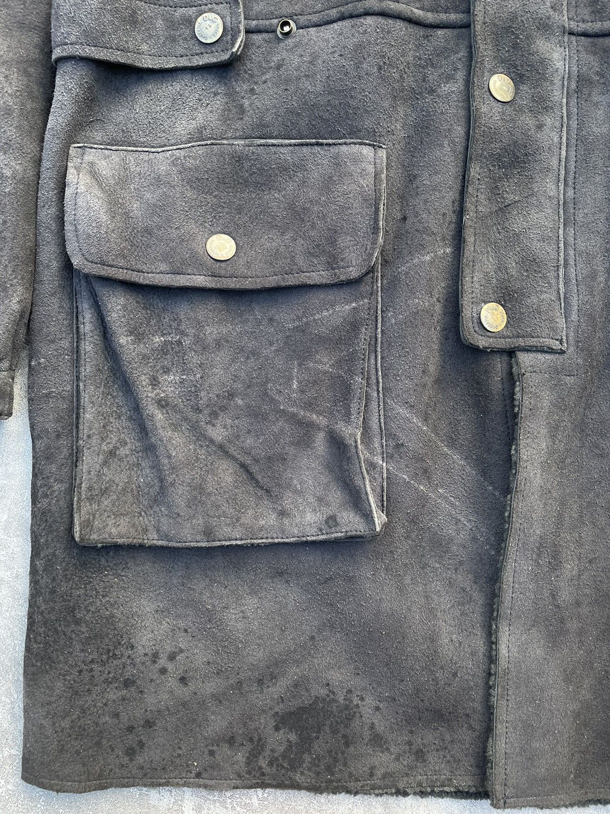 Dolce & Gabbana Sherpa Military Cargo Pocket Leather Jacket Size US M / EU 48-50 / 2 - 4 Thumbnail