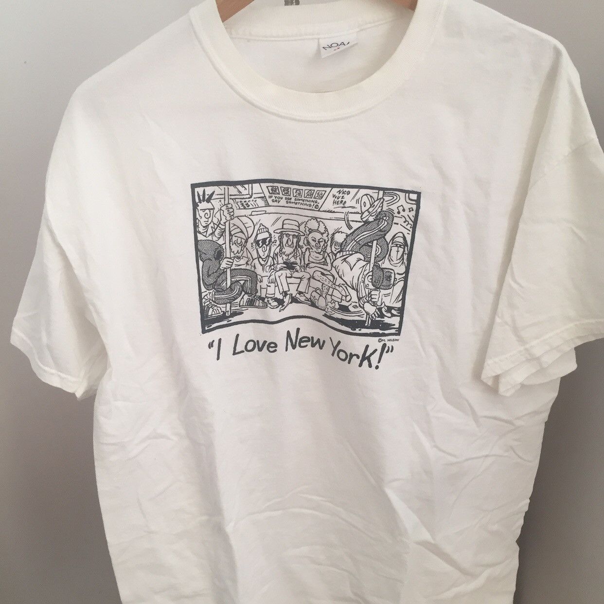 Image of Noah X New York Nico Tee in White, Men's (Size XL)