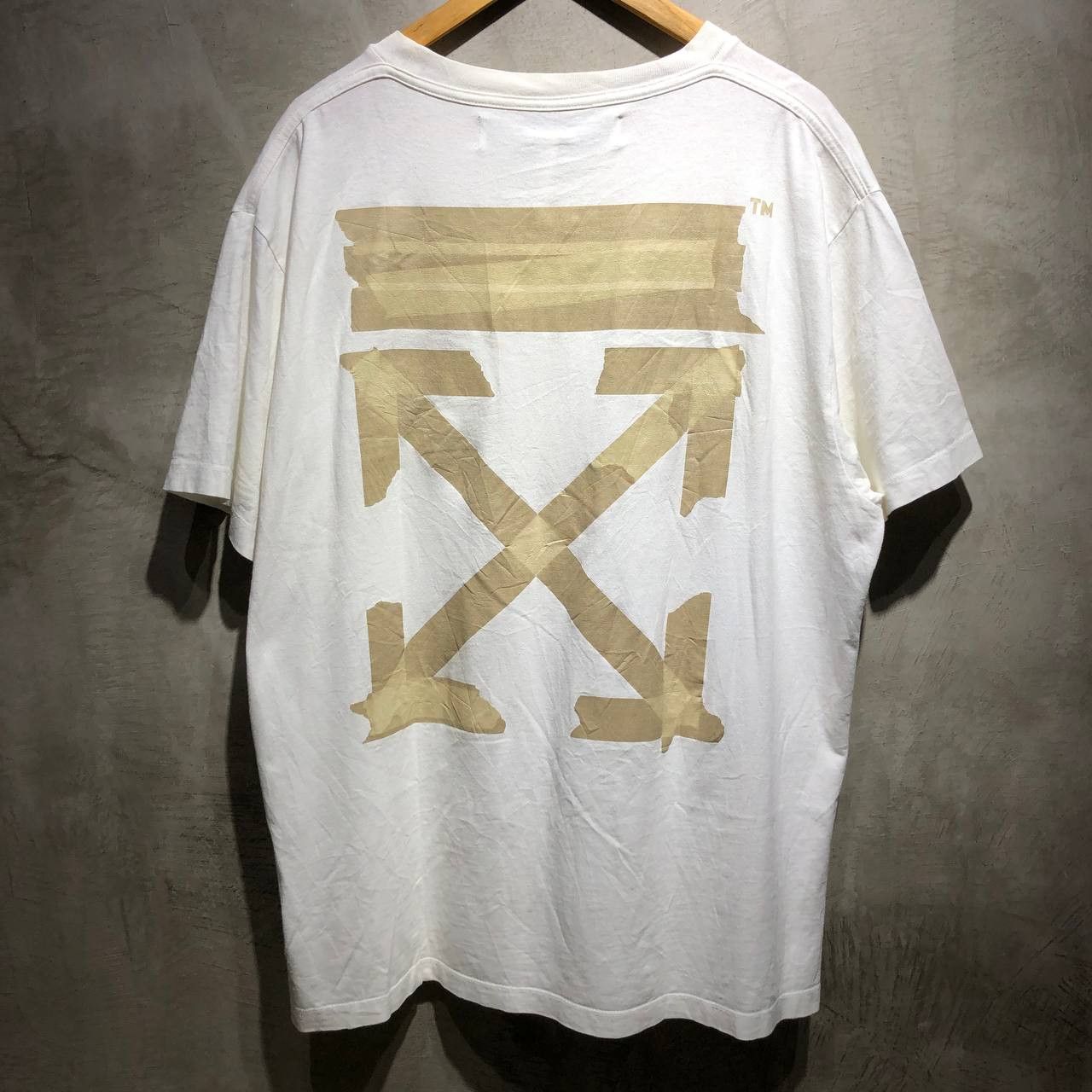 image of Off White Off-White Tape Arrows Tee, Men's (Size 2XL)