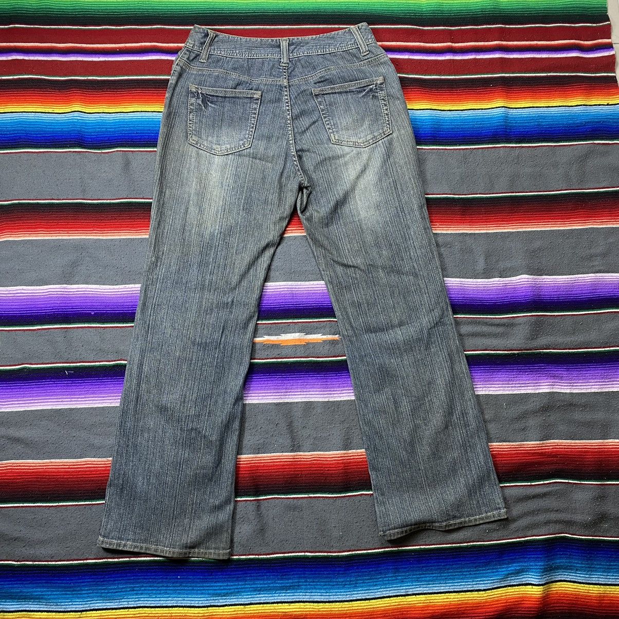 Vintage Vintage Traditional Japanese Floral Flare Distressed Denim Size US 32 / EU 48 - 8 Thumbnail
