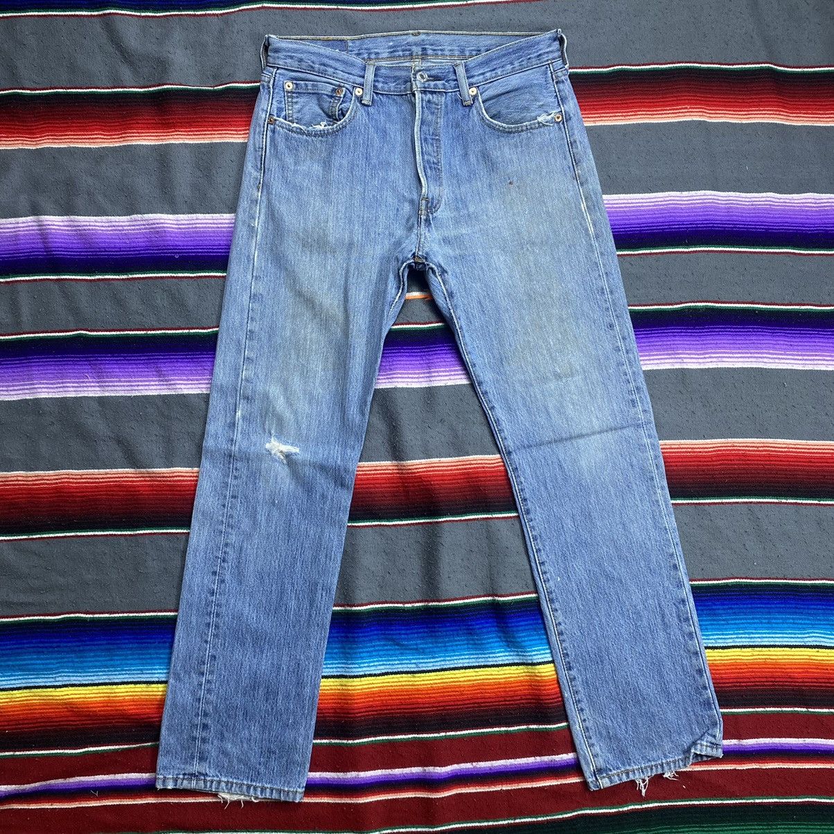 Levi's Vintage Levi’s 501 Y2k Distressed Denim Size US 32 / EU 48 - 1 Thumbnail