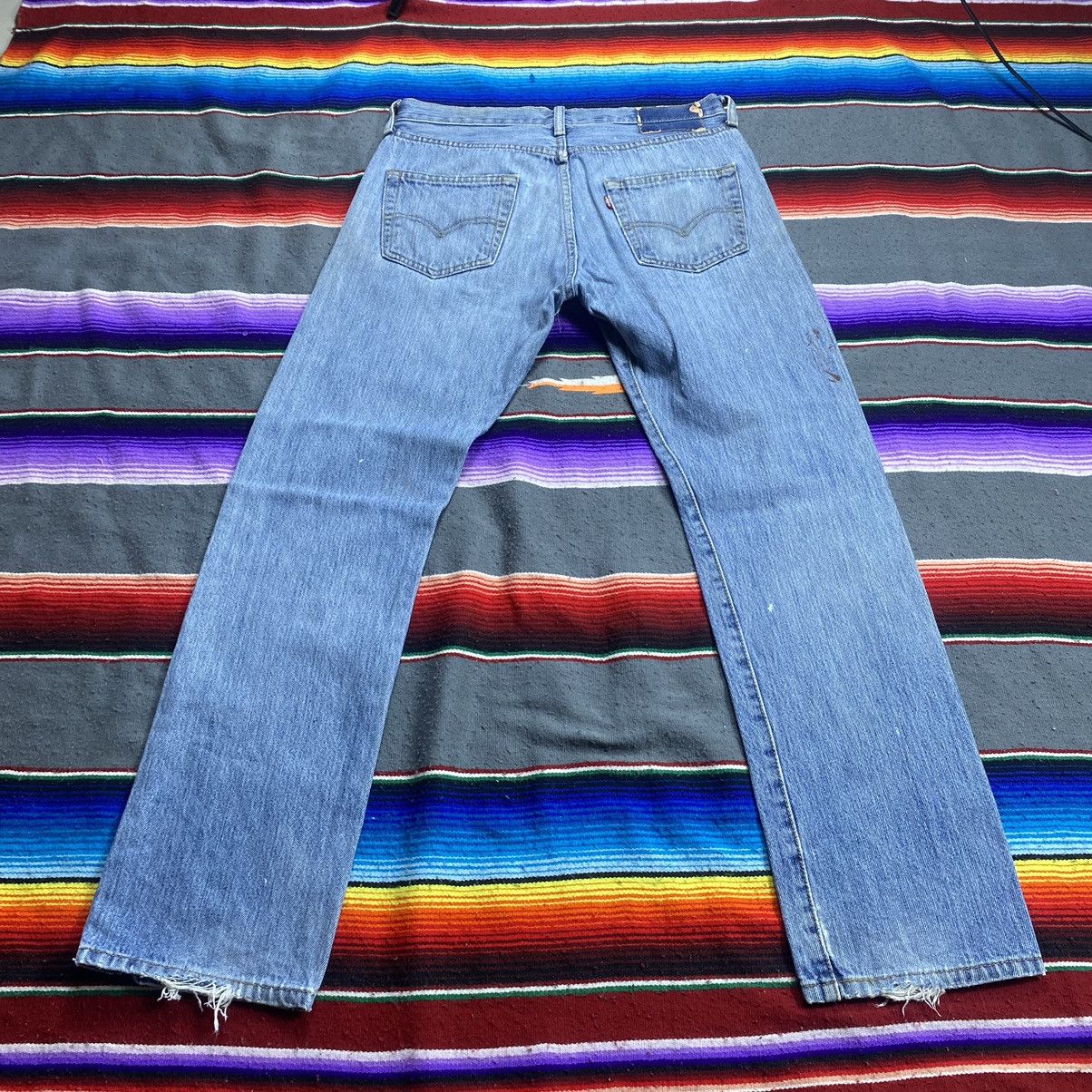 Levi's Vintage Levi’s 501 Y2k Distressed Denim Size US 32 / EU 48 - 10 Thumbnail