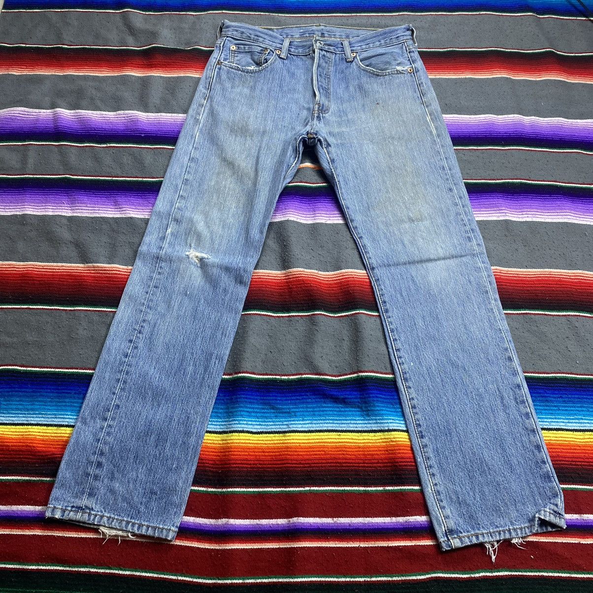 Levi's Vintage Levi’s 501 Y2k Distressed Denim Size US 32 / EU 48 - 3 Thumbnail