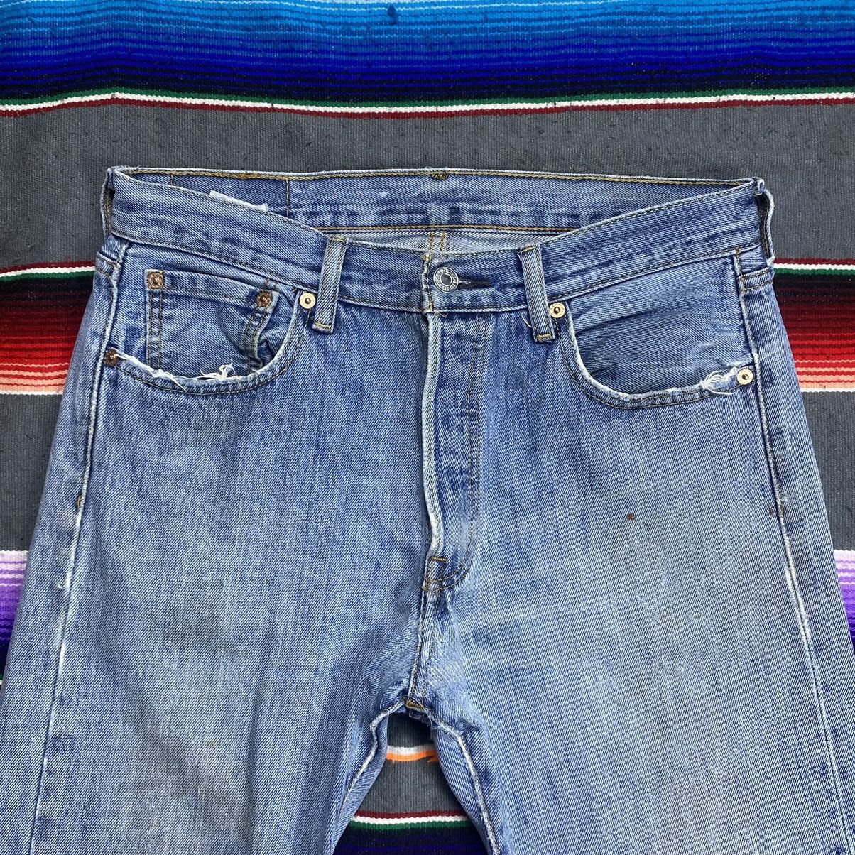 Levi's Vintage Levi’s 501 Y2k Distressed Denim Size US 32 / EU 48 - 2 Thumbnail