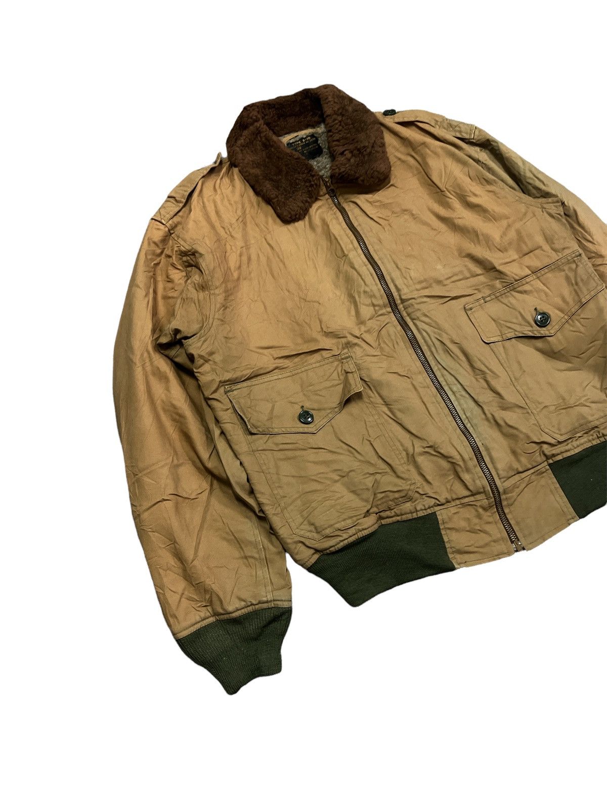 Pherrow's × Vintage VINTAGE B-10 BOMBER FLIGHT JACKET SHEARLING Size US L / EU 52-54 / 3 - 2 Thumbnail