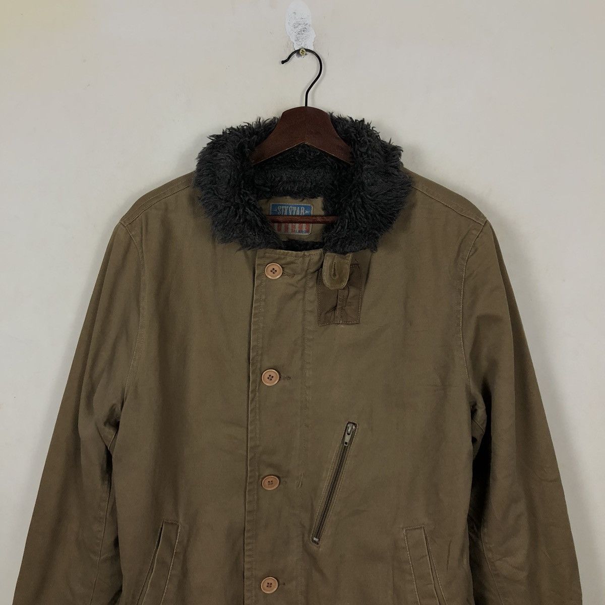 Japanese Brand 🔥90’s DECK JACKET SIX STAR MILITARY USN DESIGN MINK FUR Size US L / EU 52-54 / 3 - 3 Thumbnail