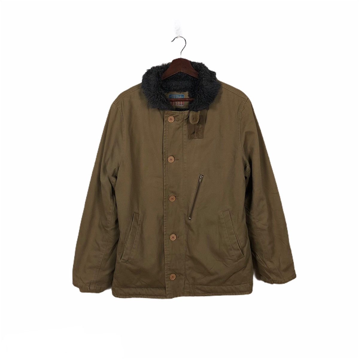 Japanese Brand 🔥90’s DECK JACKET SIX STAR MILITARY USN DESIGN MINK FUR Size US L / EU 52-54 / 3 - 1 Thumbnail