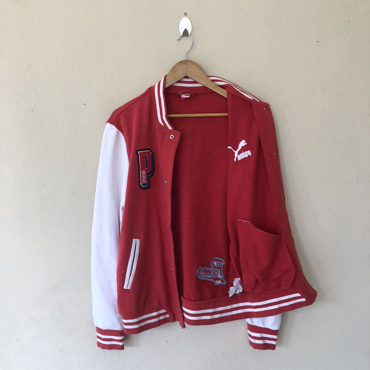 Japanese Brand VARSITY JACKET PUMA EMBROIDERY LOGO Size US L / EU 52-54 / 3 - 7 Thumbnail