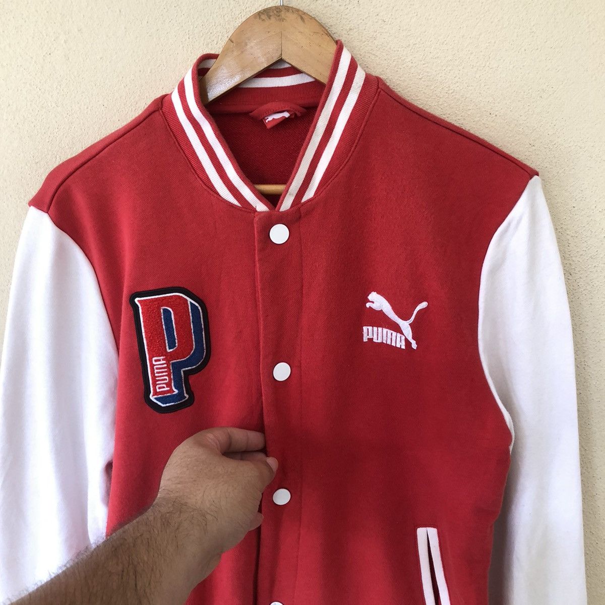 Japanese Brand VARSITY JACKET PUMA EMBROIDERY LOGO Size US L / EU 52-54 / 3 - 3 Thumbnail