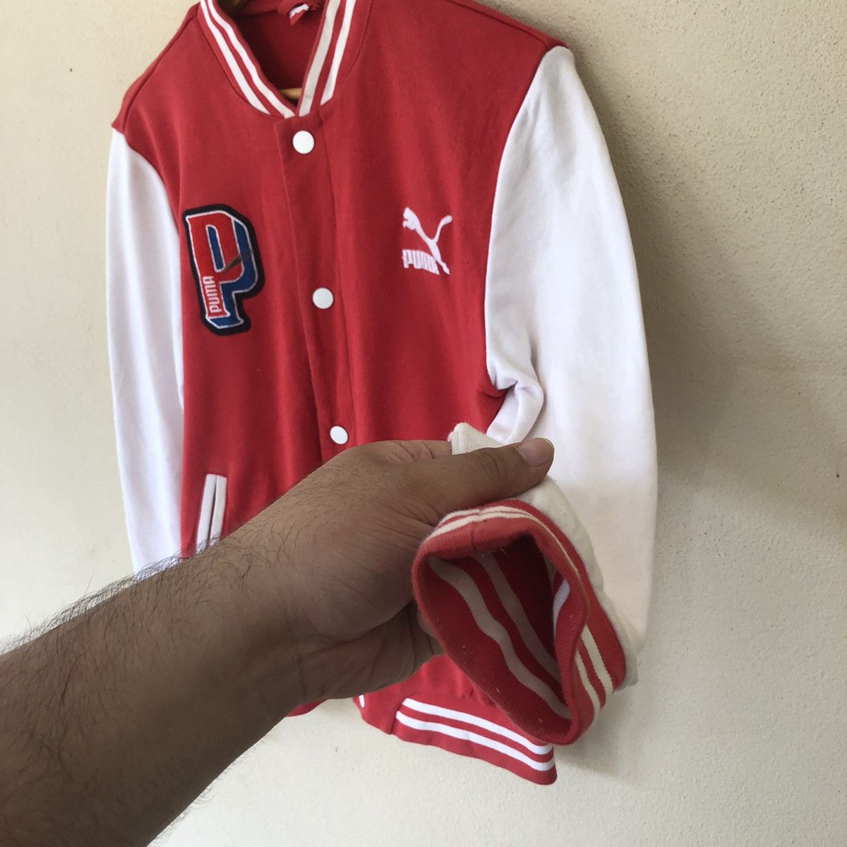 Japanese Brand VARSITY JACKET PUMA EMBROIDERY LOGO Size US L / EU 52-54 / 3 - 4 Thumbnail