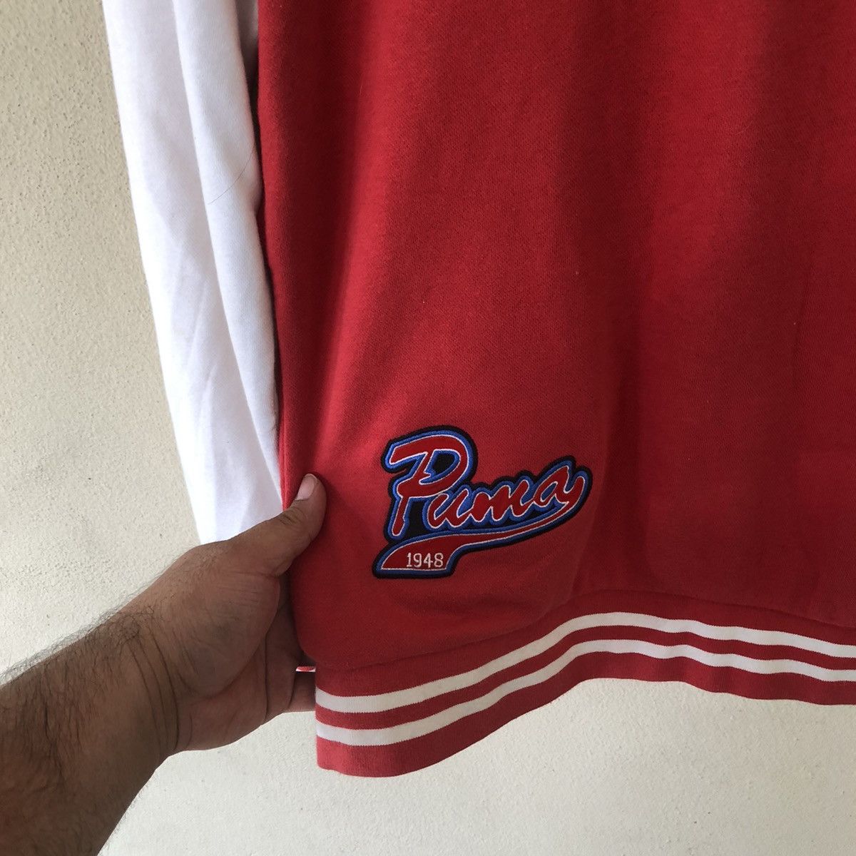 Japanese Brand VARSITY JACKET PUMA EMBROIDERY LOGO Size US L / EU 52-54 / 3 - 6 Thumbnail