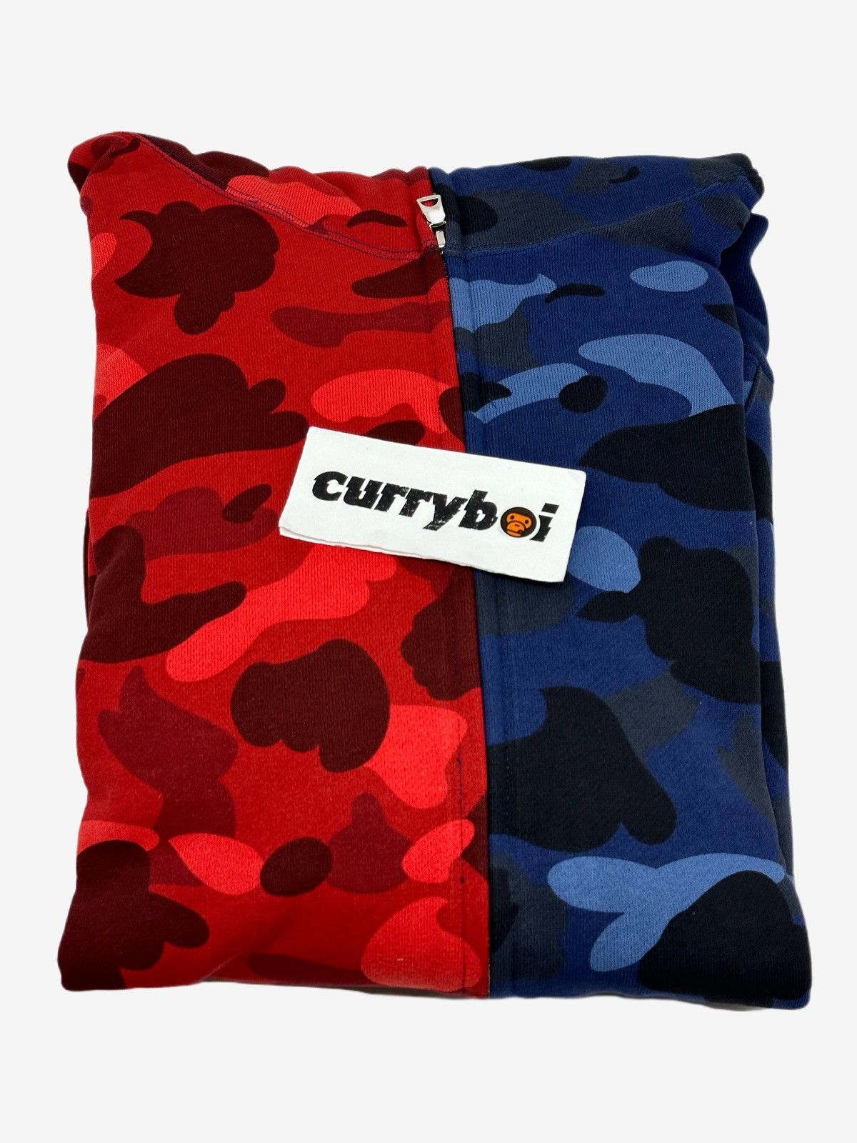 Bape BAPE Color Camo Shark Full Zip Hoodie Red/Navy Size US XXL / EU 58 / 5 - 5 Thumbnail