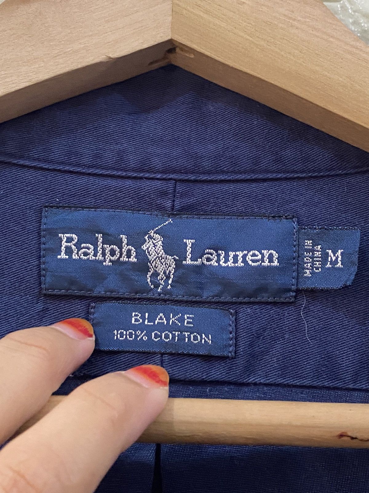 Polo Ralph Lauren Vintage Polo Ralph Lauren navy blue shirt Size US M / EU 48-50 / 2 - 10 Thumbnail