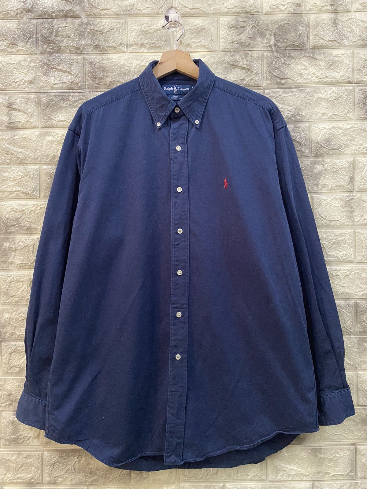 Polo Ralph Lauren Vintage Polo Ralph Lauren navy blue shirt Size US M / EU 48-50 / 2 - 2 Thumbnail