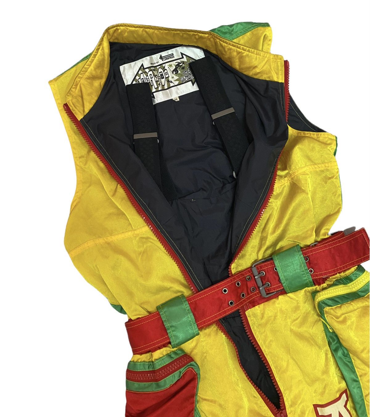 Japanese Brand DOPE🔥GAGANDO MULTICOLOUR RARE DESIGN COVERALLS SKI WEAR Size US 32 / EU 48 - 6 Thumbnail