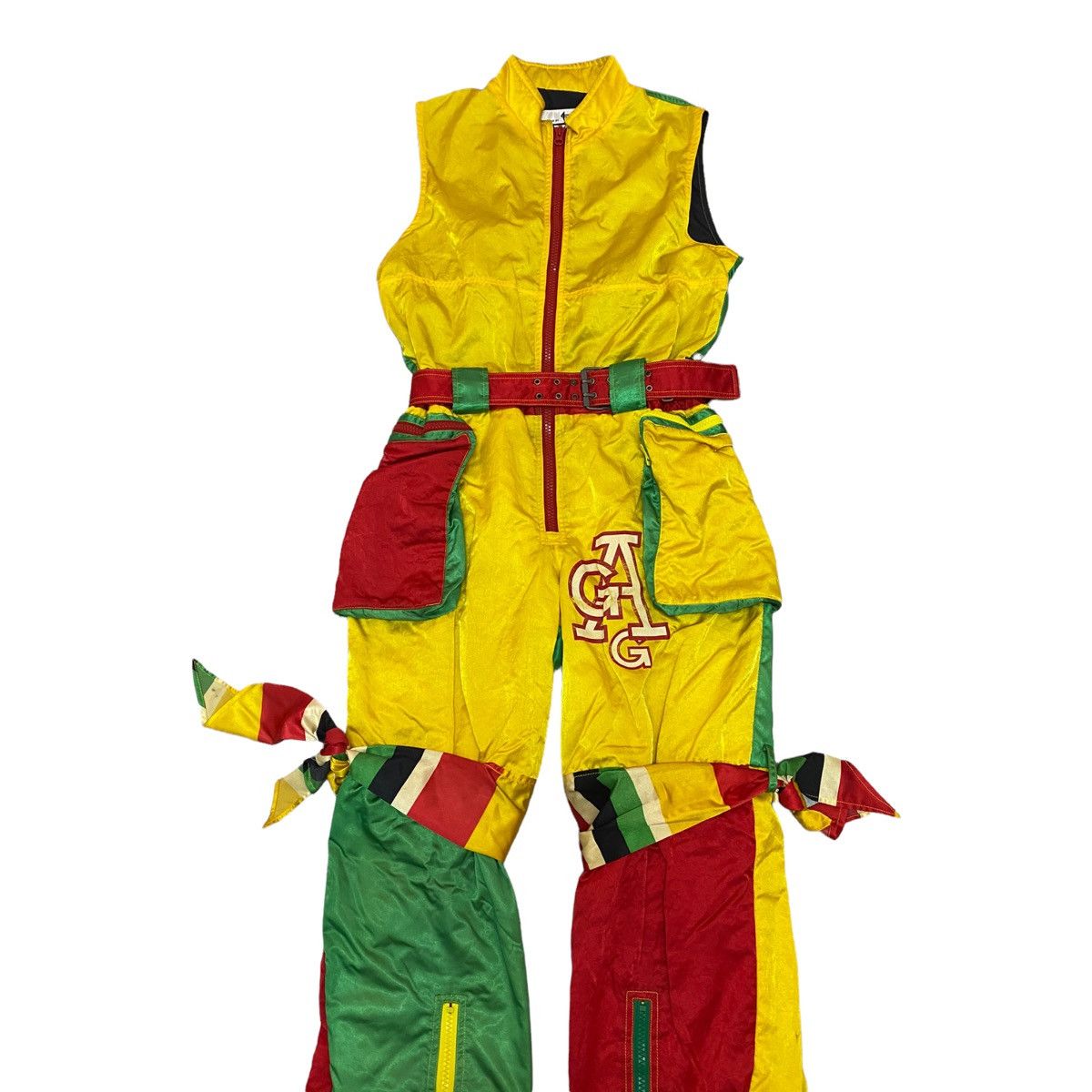 Japanese Brand DOPE🔥GAGANDO MULTICOLOUR RARE DESIGN COVERALLS SKI WEAR Size US 32 / EU 48 - 2 Thumbnail