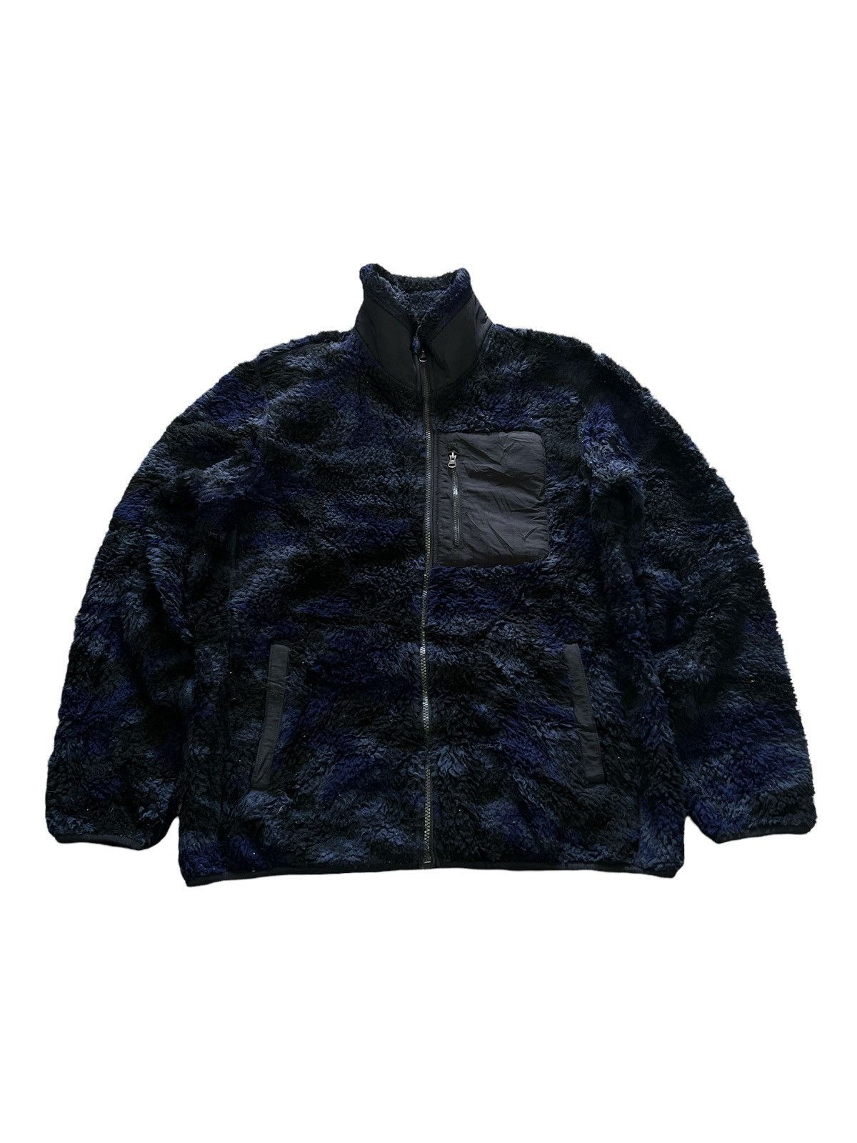 UNIQLO SHERPA FLEECE ROYAL BLUE CAMO