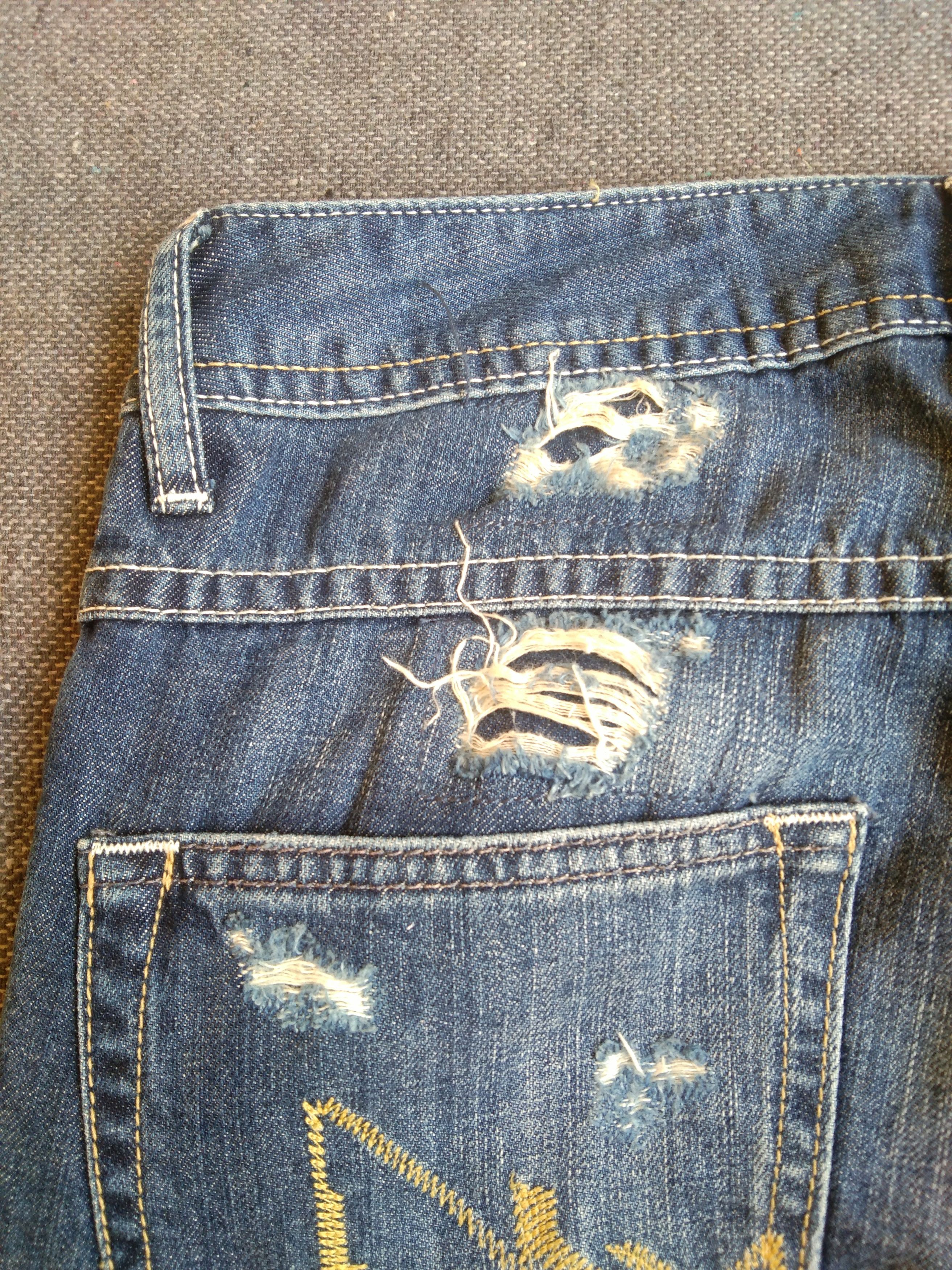 Japanese Brand Japanese Brand Jeans Distressed Style Boro Sashiko 27x29 Size US 27 - 5 Thumbnail