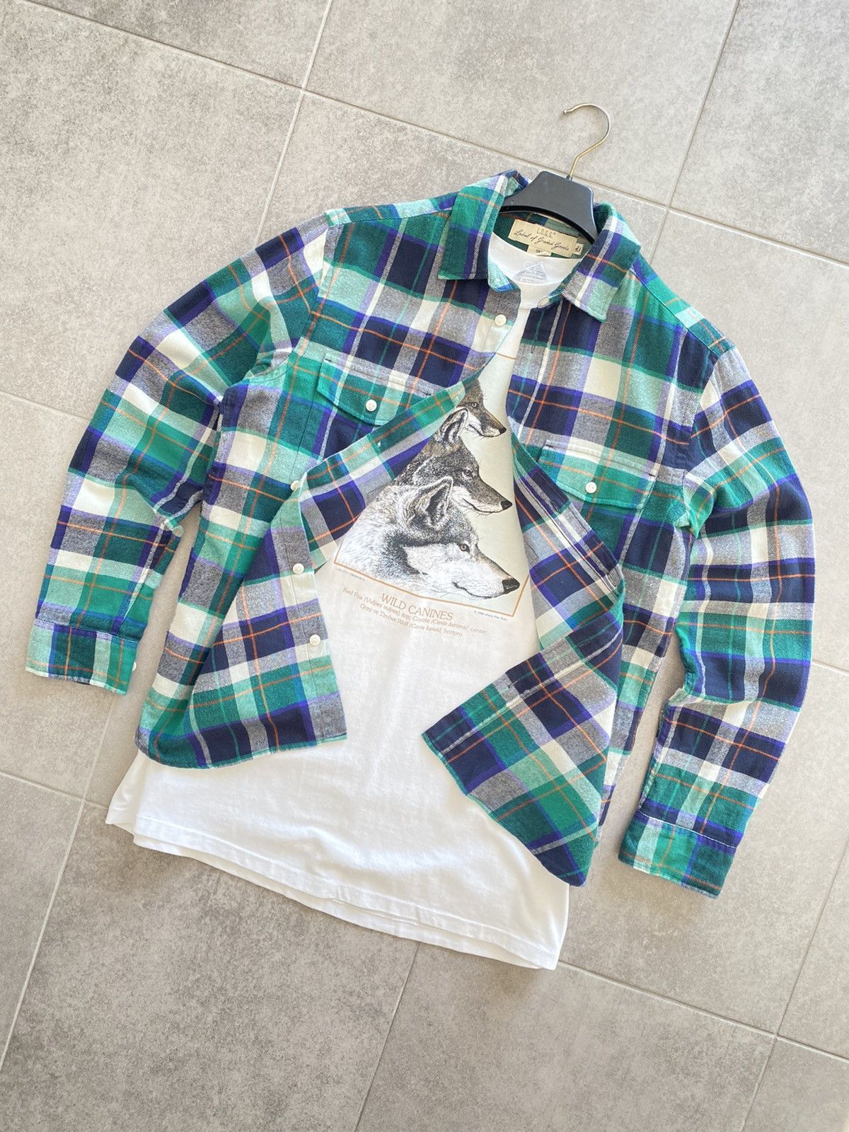 Flannel Vintage Flannel Checkered Shirt Travis Style Size US S / EU 44-46 / 1 - 2 Thumbnail